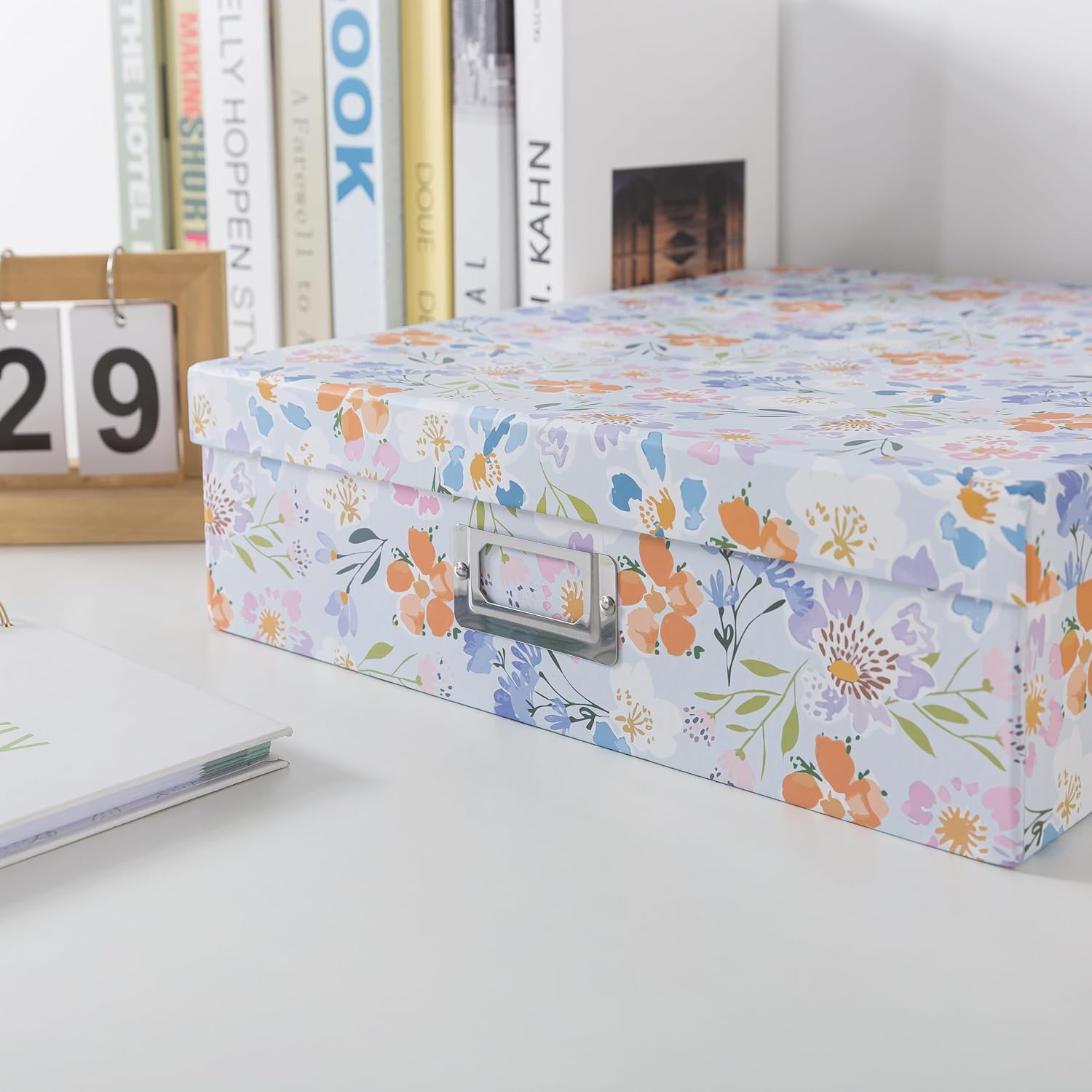 Large Keepsake Organizer for Photos / Lavender Meadow / 14.8 x 13.0 x 3.7