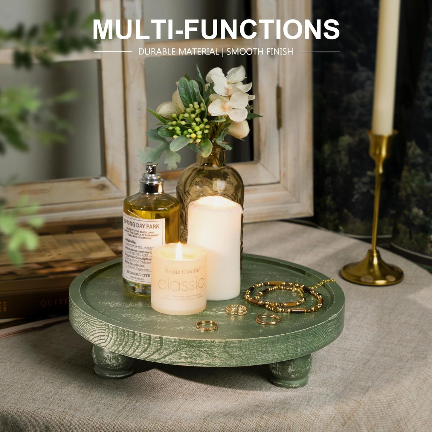 Round Pedestal Stand / Green