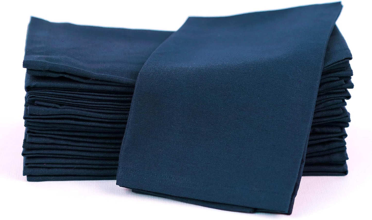 Cotton Cloth Napkins Set of 12 - Soft Premium Dinner Napkins with Hemmed Edges, Hotel Quality 18x18 Inch for Home