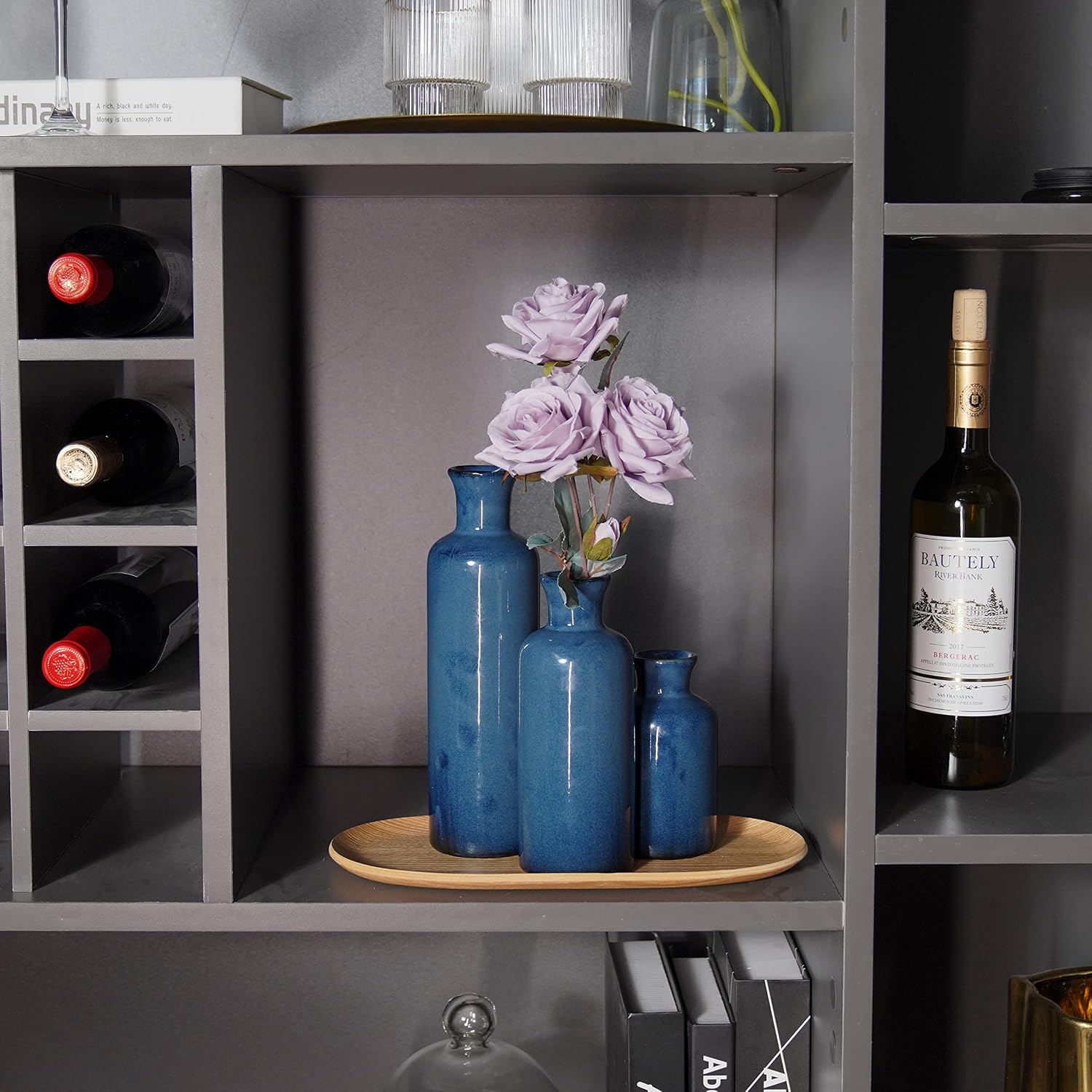 Ceramic Vase Set Home Decor / Blue / Set of 3