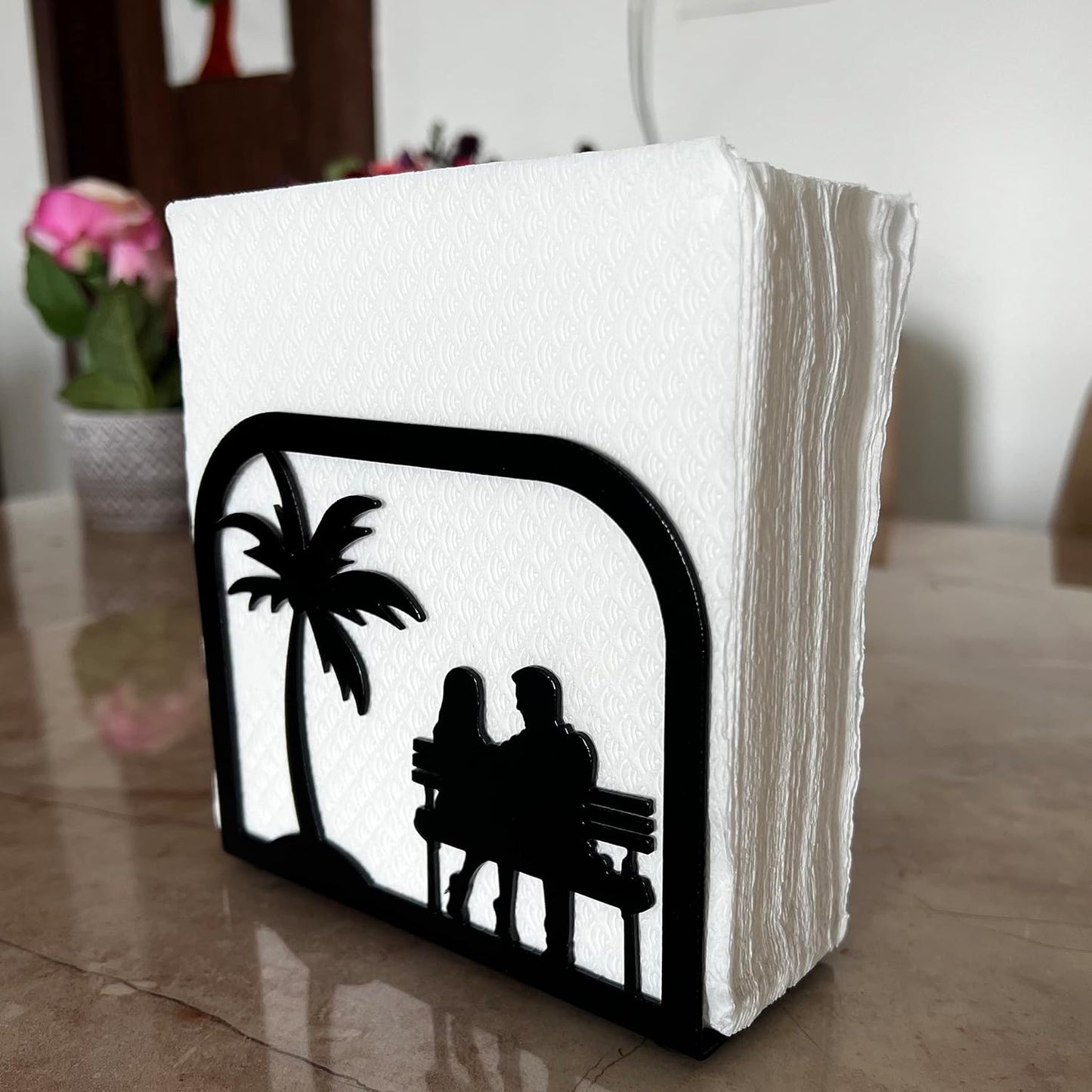 Paper & Tissue Holder for Dining Table & Farmhouse Table / Couple