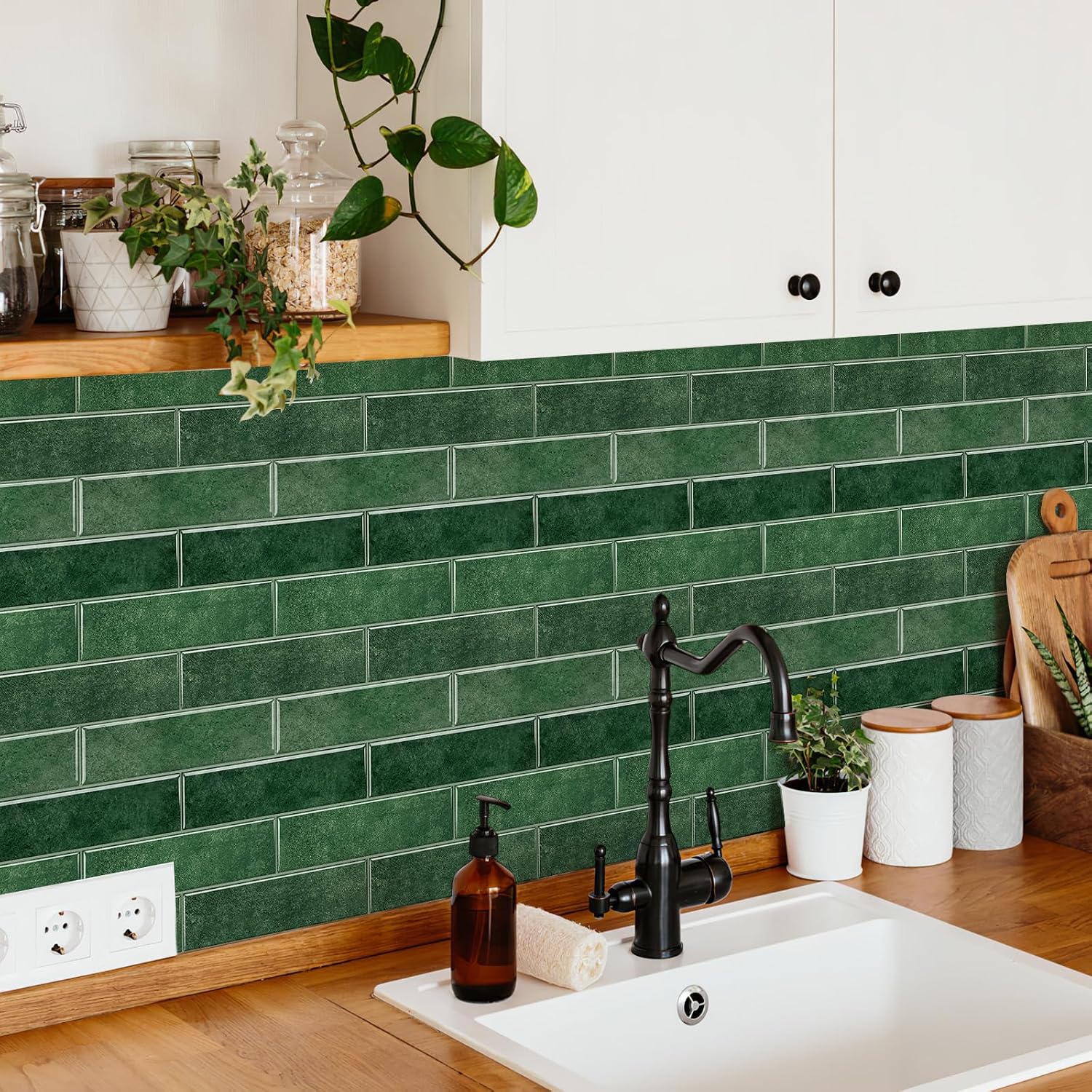 Self Adhesive Wall Tiles / 12*9.8 / Green