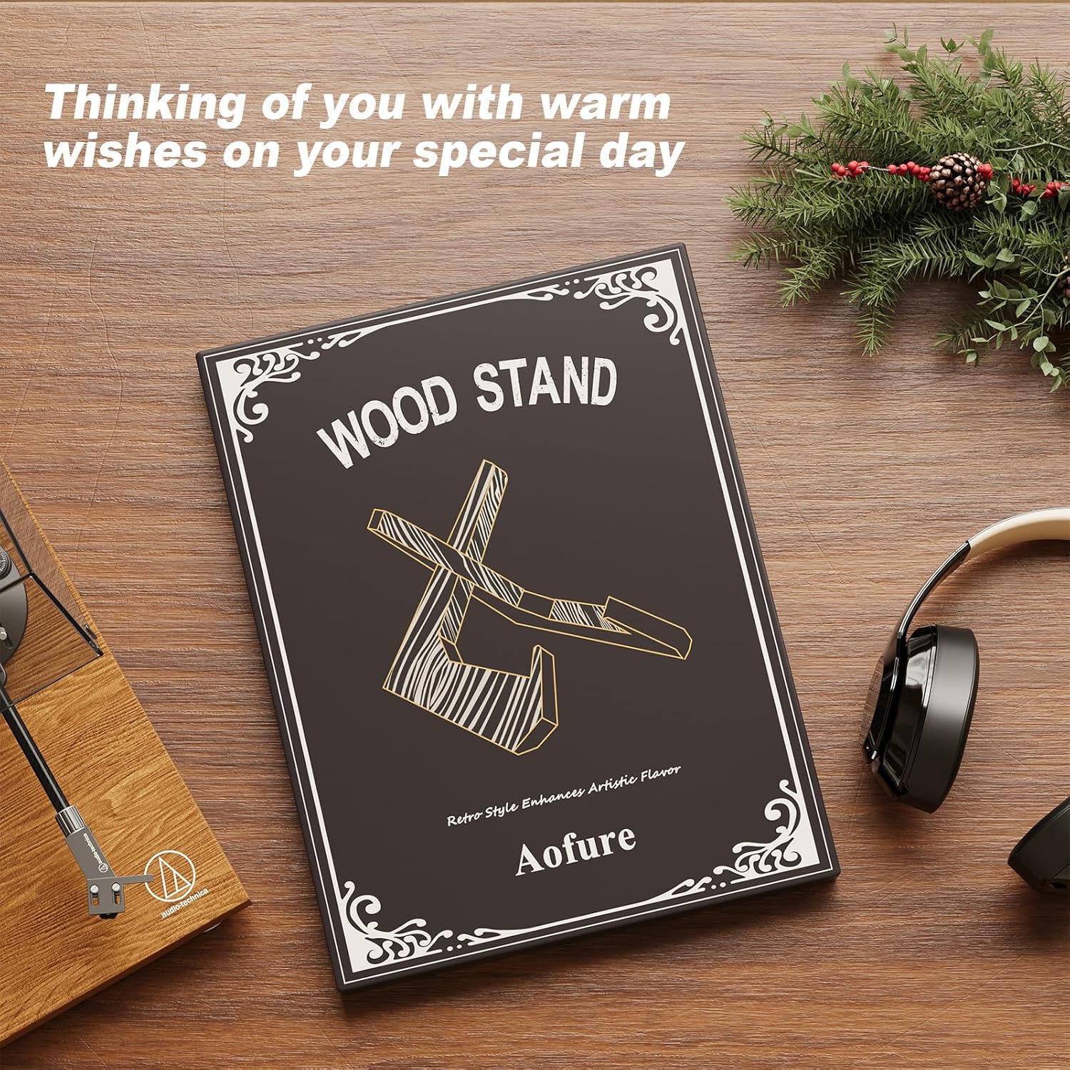 Wooden Plate Stand Deep / 6.7 Inch / 12 Inch