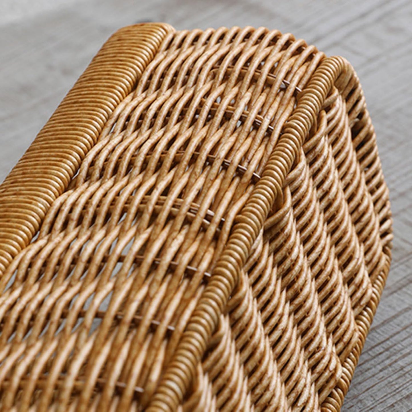 Wall Mounted Woven Rattan Storage Basket / L