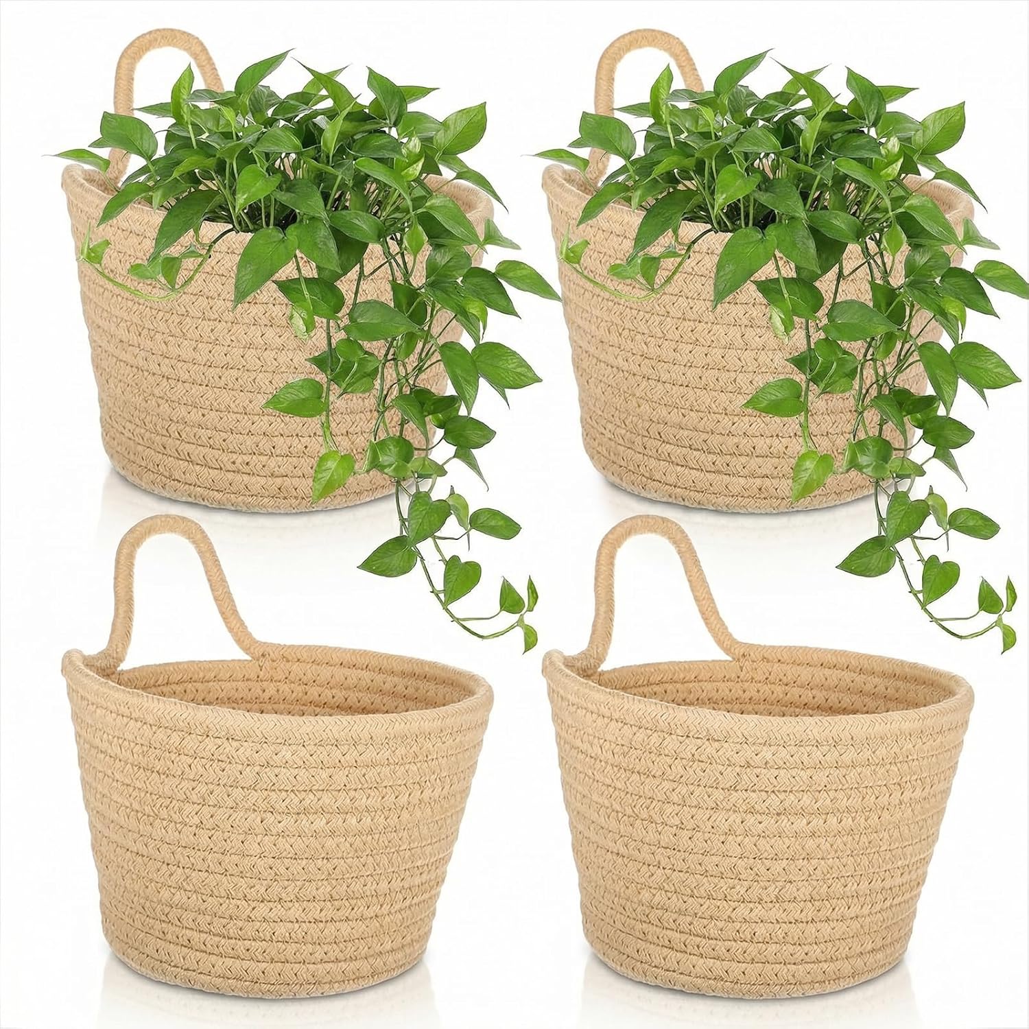 Woven Storage Organizers Storage Organizers and Decoration Pocket Boho Style Wall / Set of 4