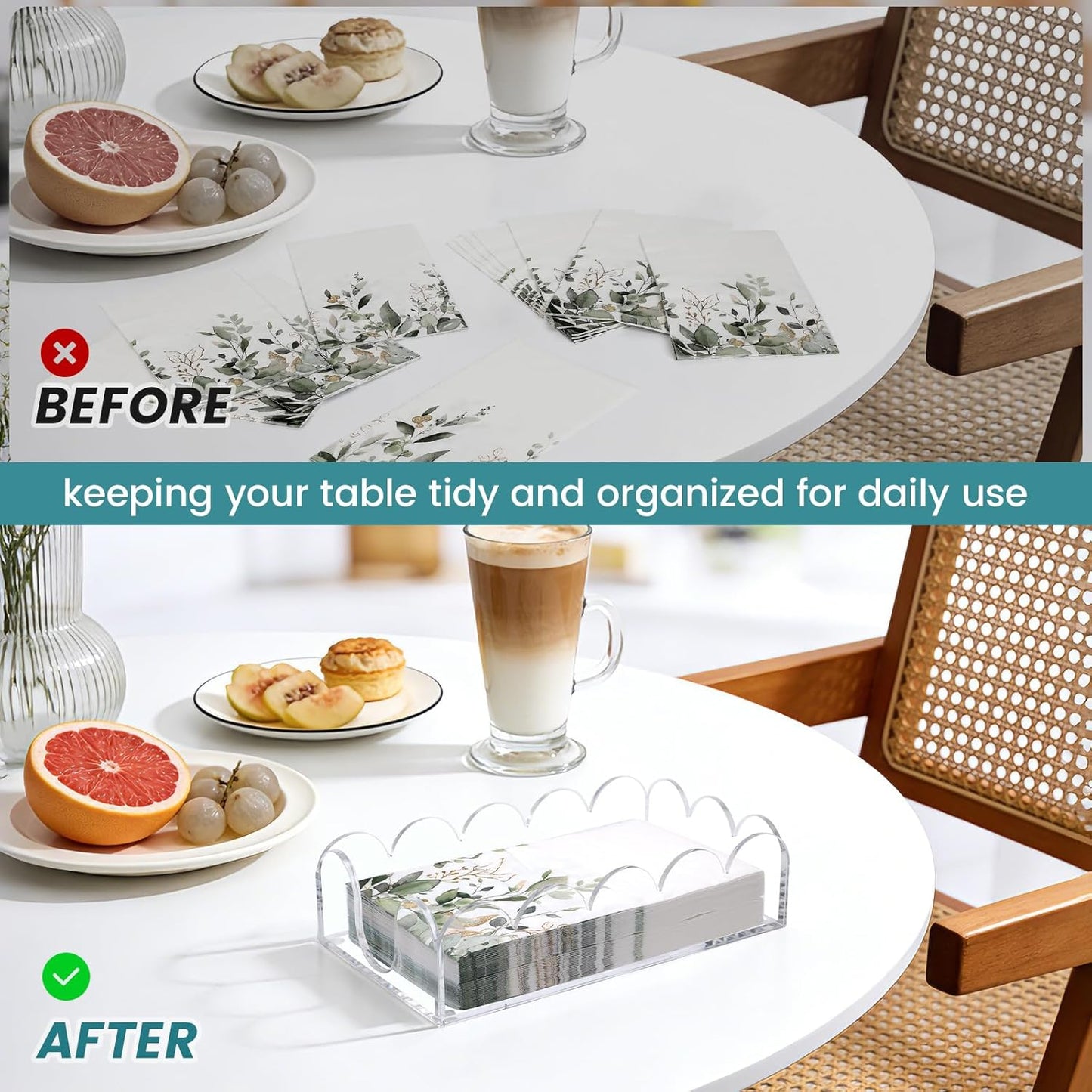 Thick Acrylic Napkin Holder / 9 x 5 x 2.45 / Clear