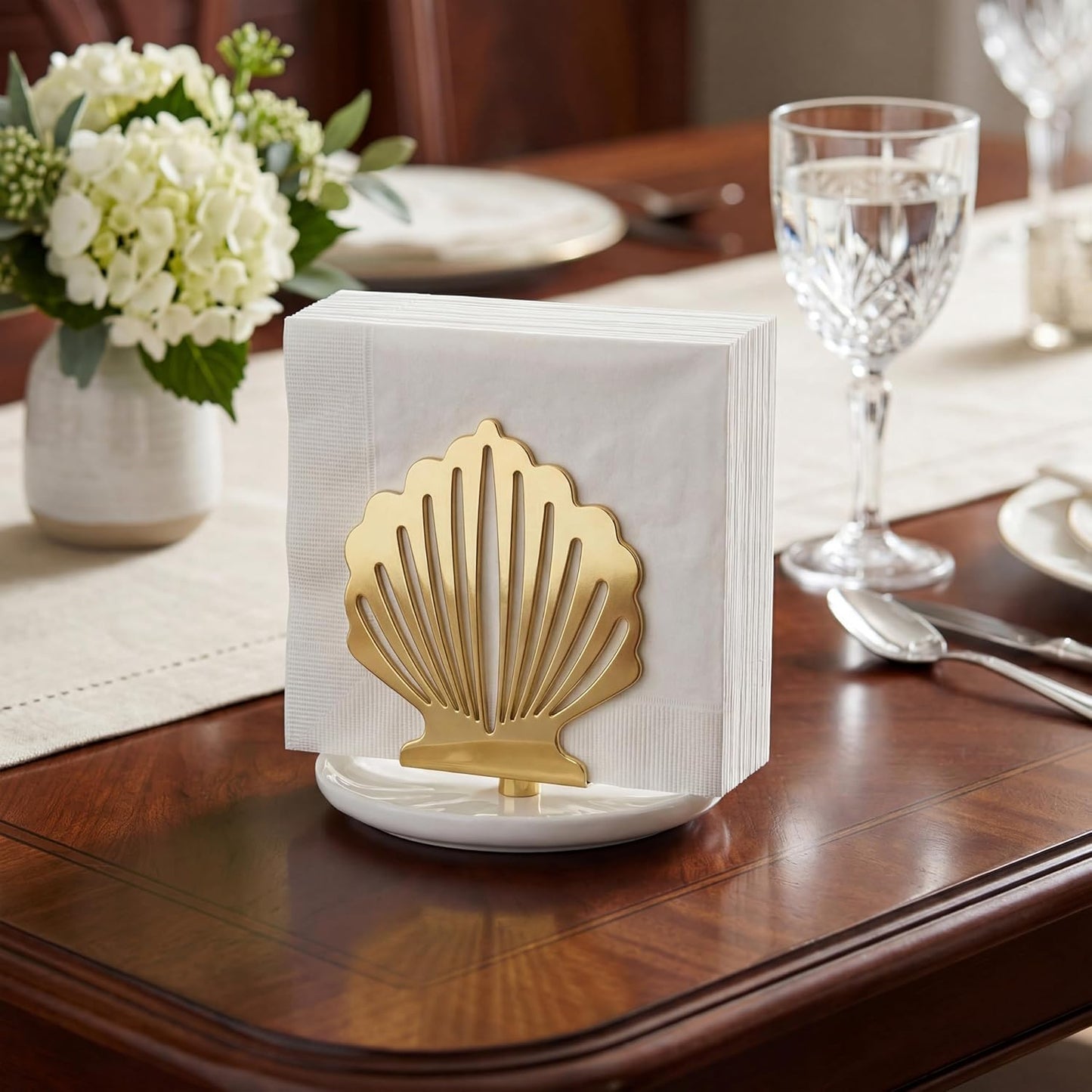 Napkin Holder / Decorative Stand / Gold