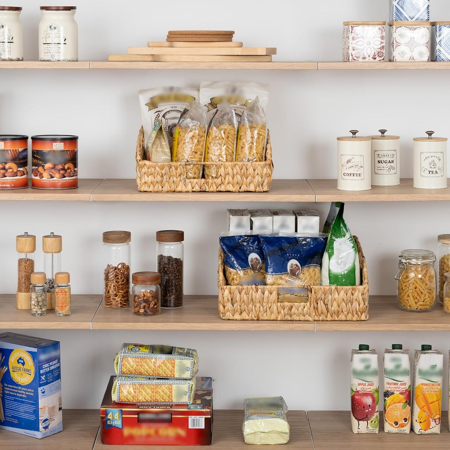 Pantry Organizers / Water Hyacinth Baskets / Natural