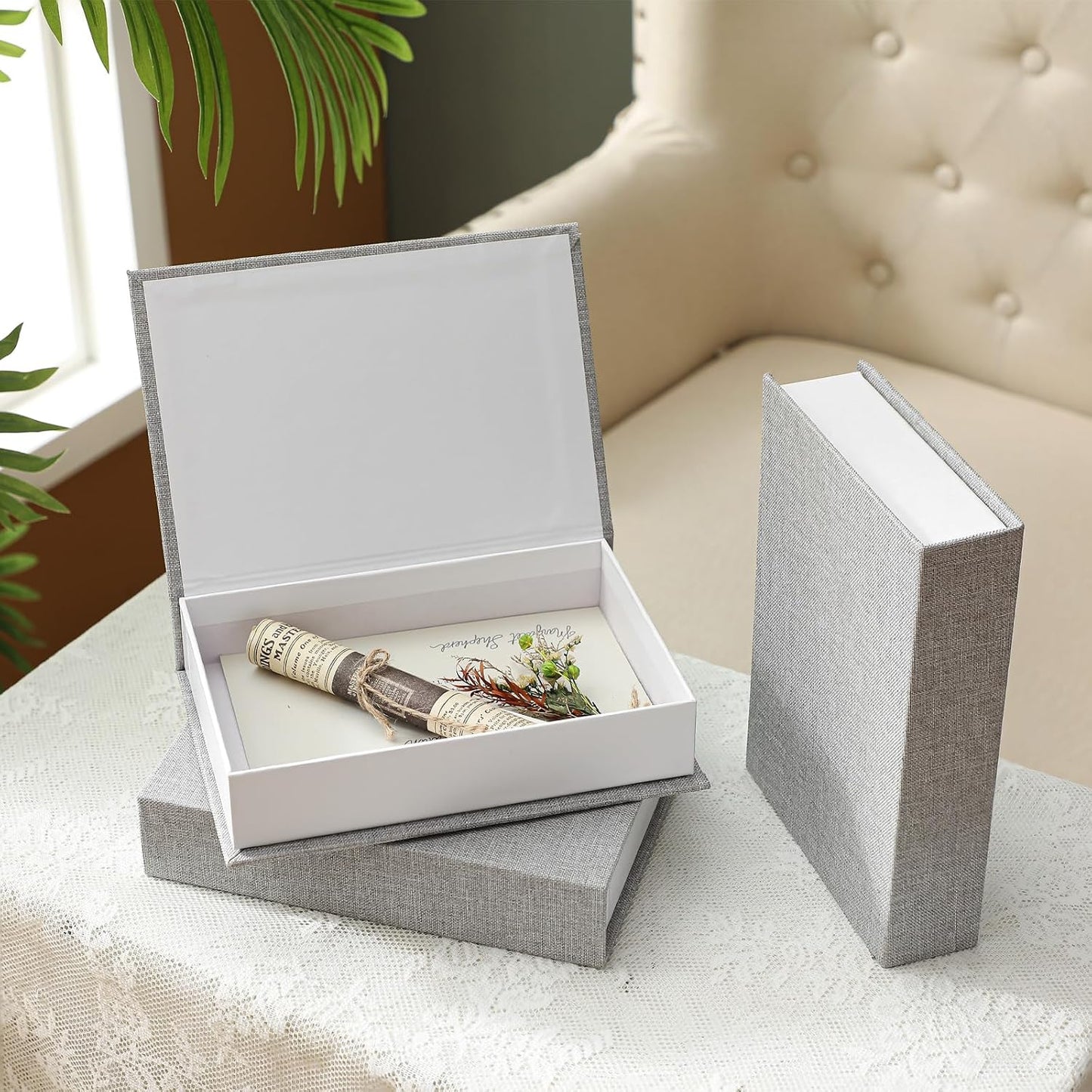 Faux Decorative Books Set / Gray / Set of 6