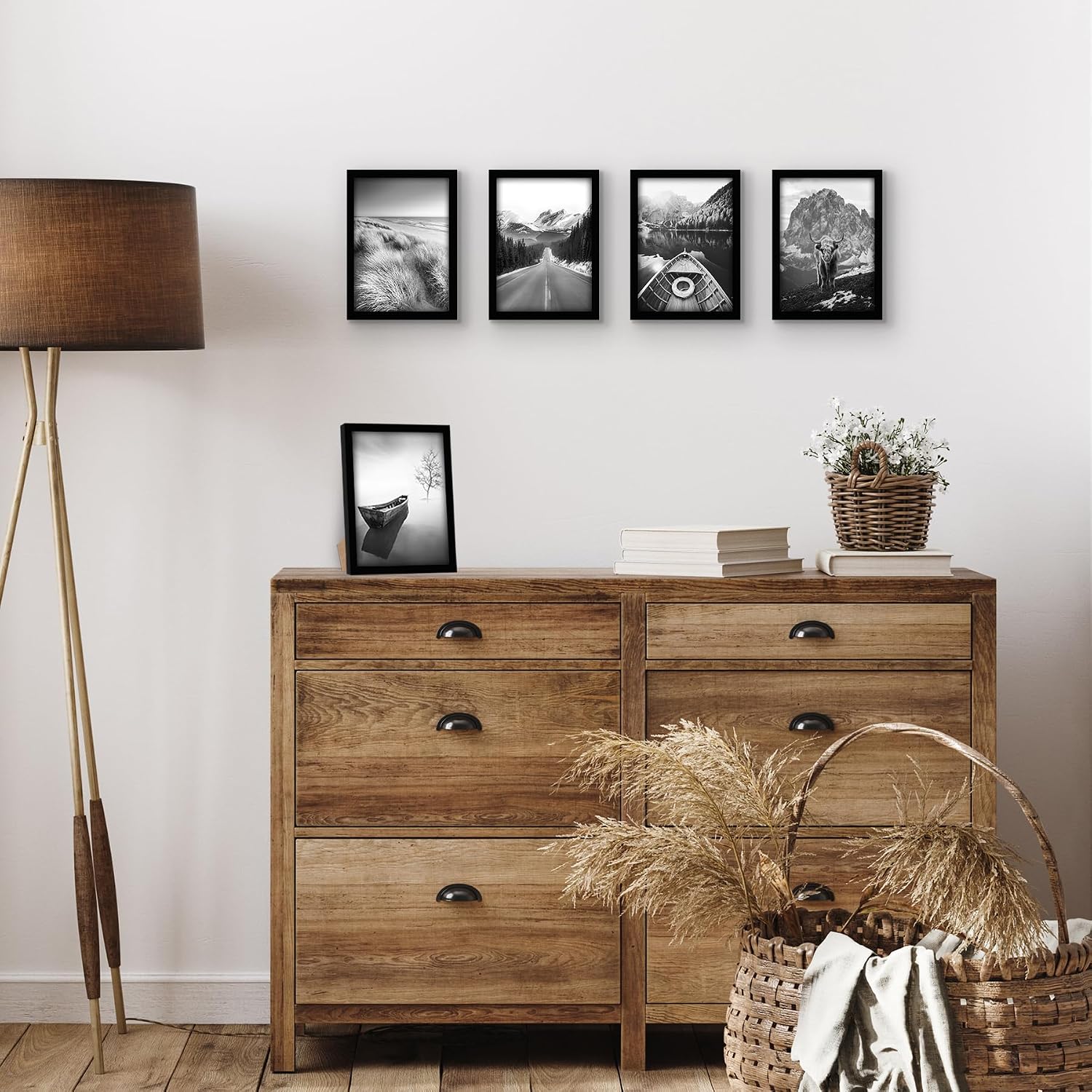 Picture Frame / Picture Frames for Tabletop / 4 x 6 / Black / Set of 5