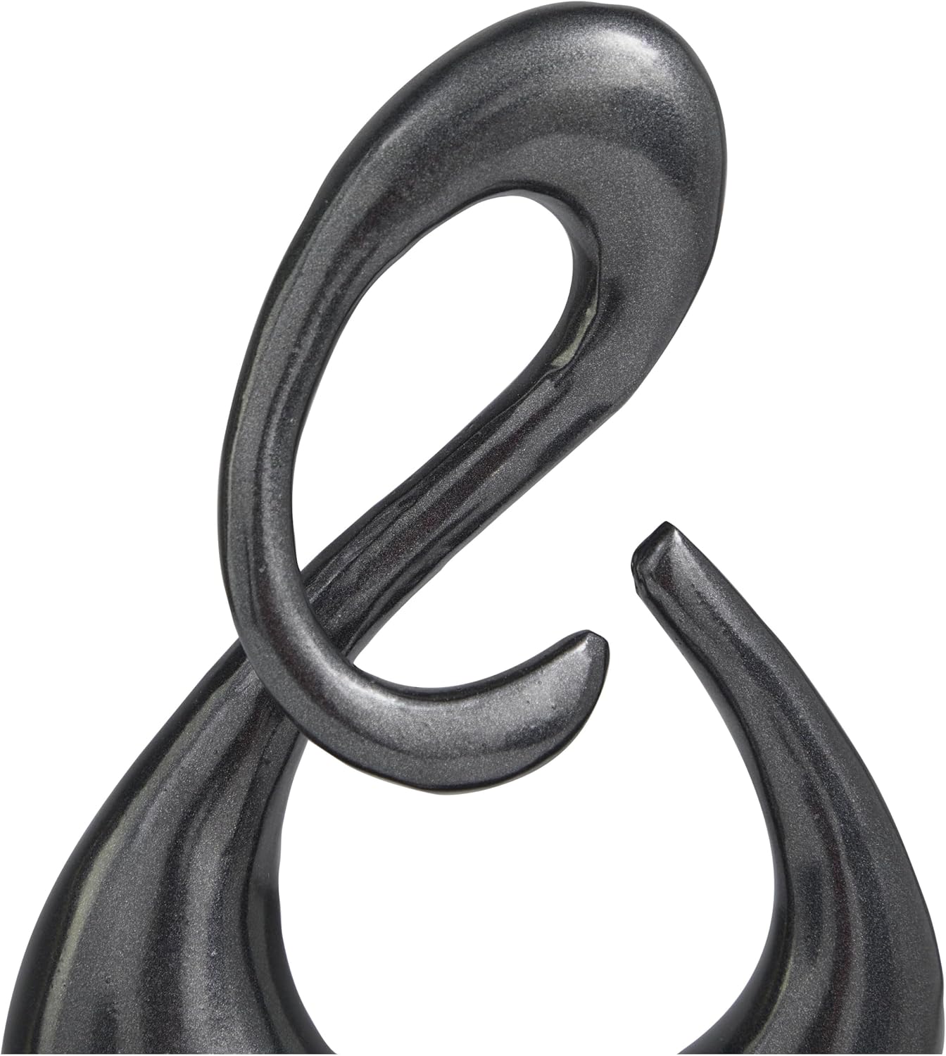 Aluminum Metal Abstract Decorative Sculpture Swirl Home Decor Statue / Dark Gray / 7 x 3 x 12