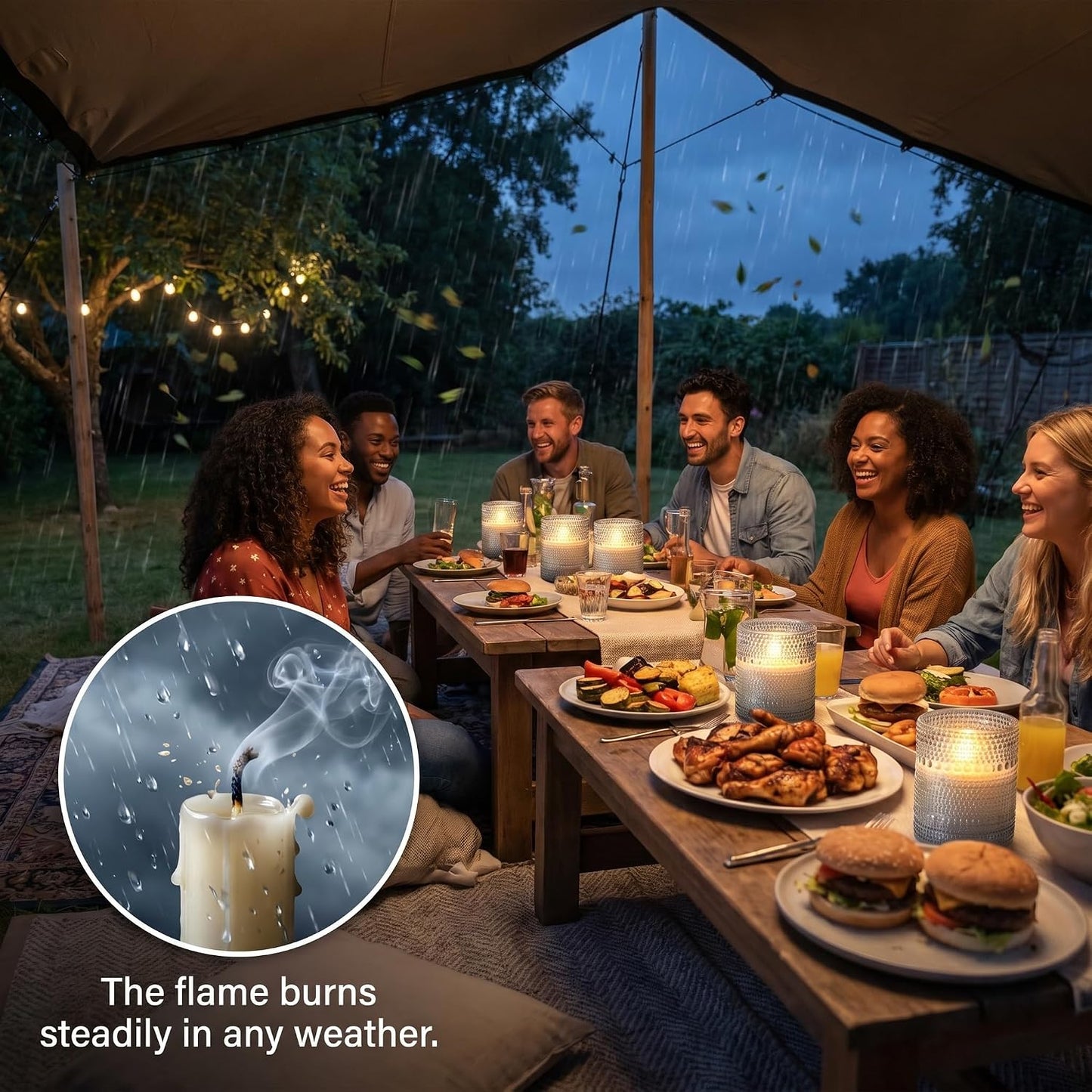 VENTA Stunning Grey Dotted Glass Flameless Candles 2-Pack with Realistic Flickering Glow | Includes Remote & Timer