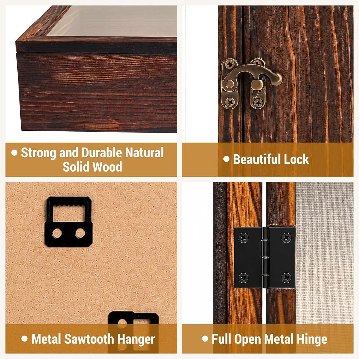 Muzilife 12x16 Rustic Shadow Box Pine Wood Picture Frame, 3.94 Deep, Brown | FSC-Certified Solid Pine | Tempered Glass