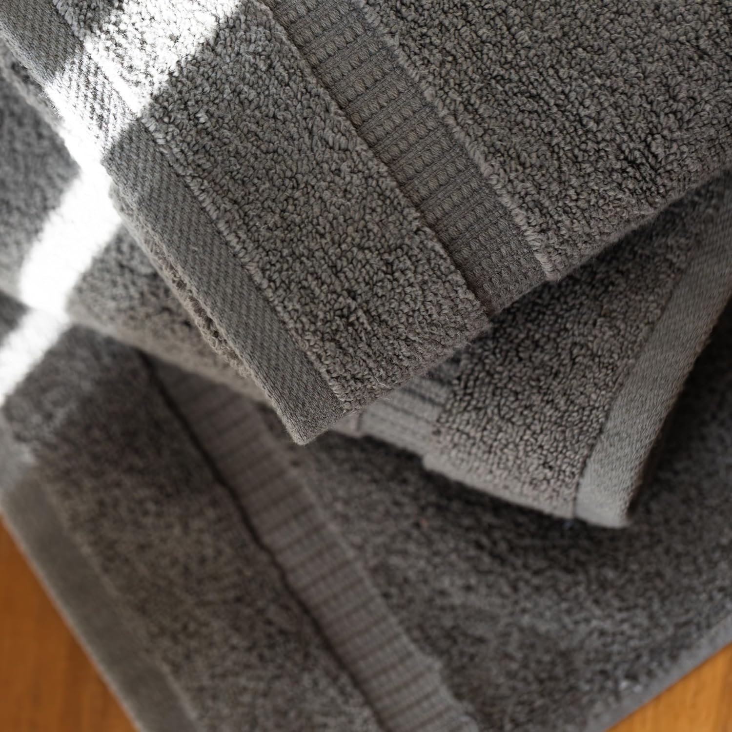 SALBAKOS 12-Piece 100% Turkish Cotton Washcloths and Face Towels, Gray | 13x13 in Standard Size Small Towel, Multi-use