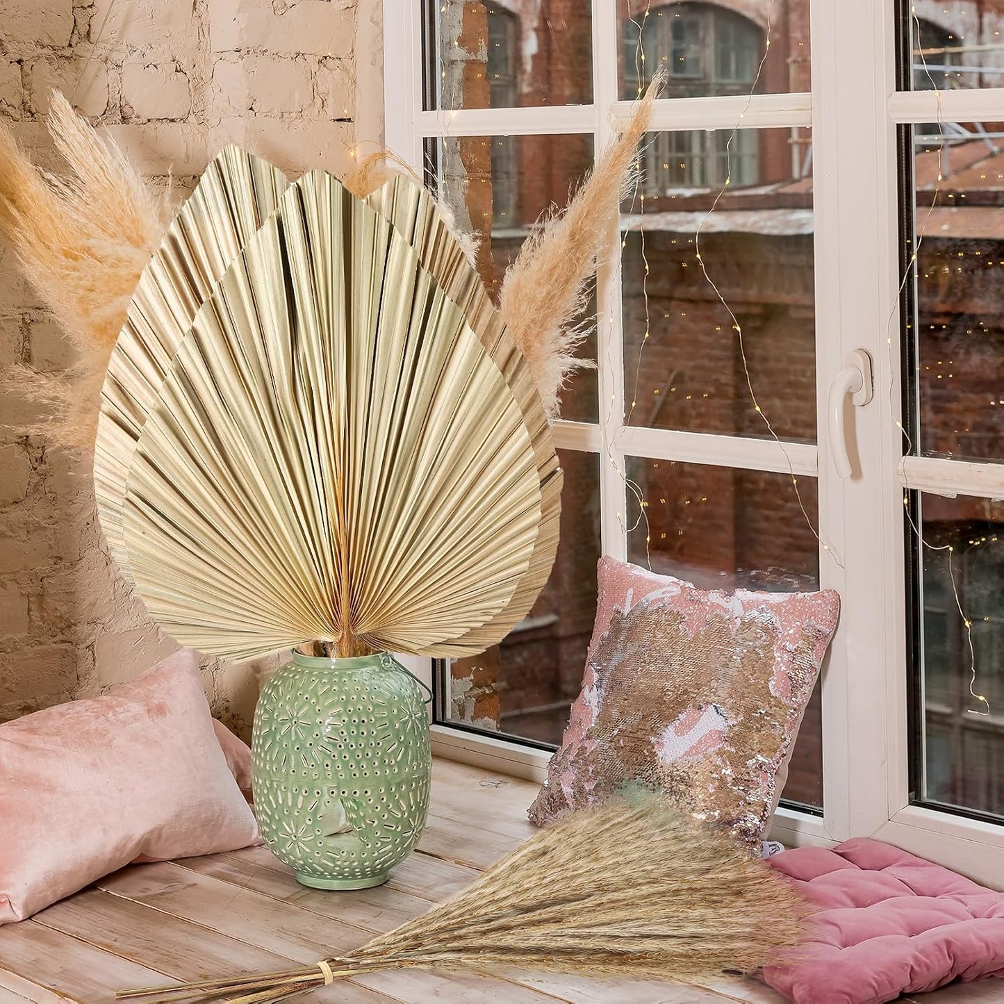 Boho Dried Pampas Grass Decor Bulk / Set of 105