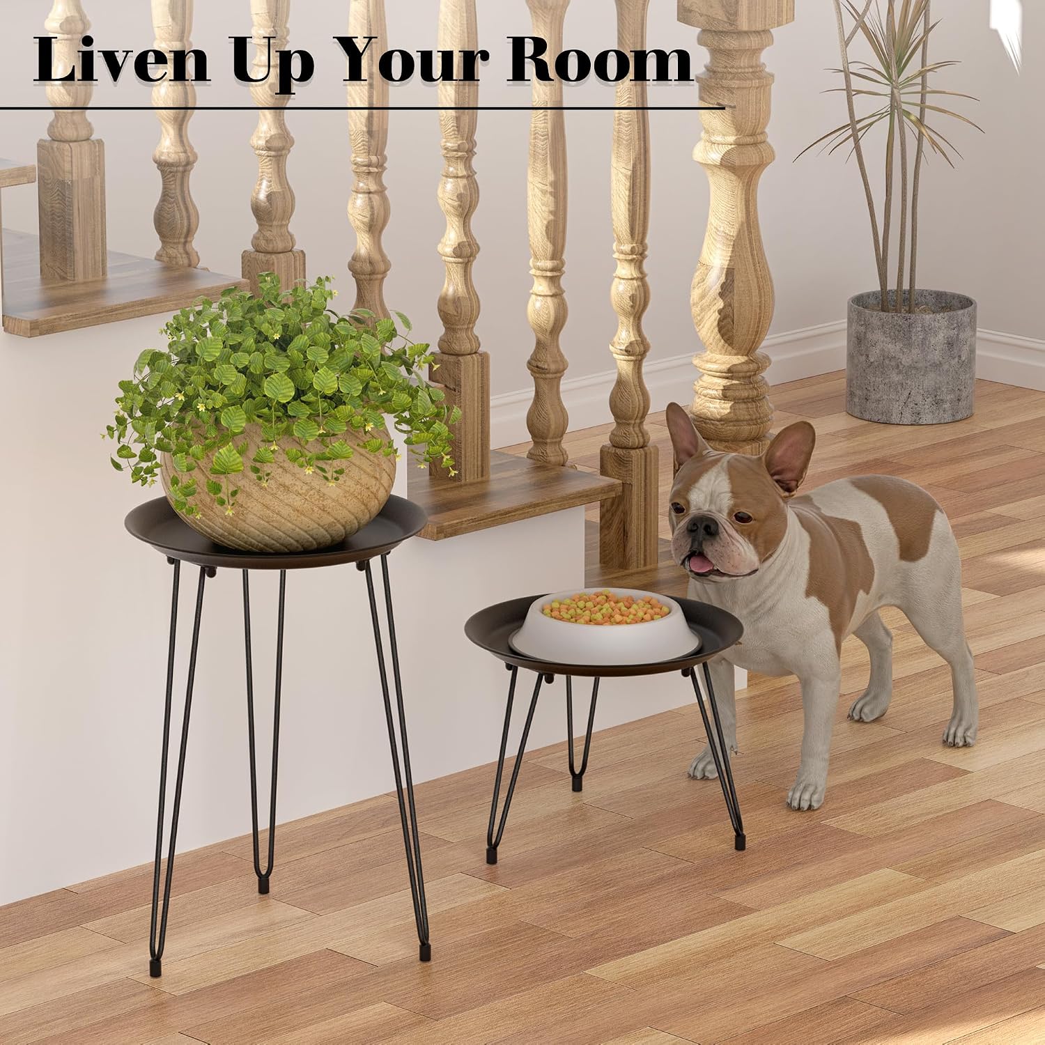 Metal Plant Stand Indoor Outdoor, Heavy Duty Flower Pot Stand | Round Plant Stand Plant Table Plant Rack for Indoor