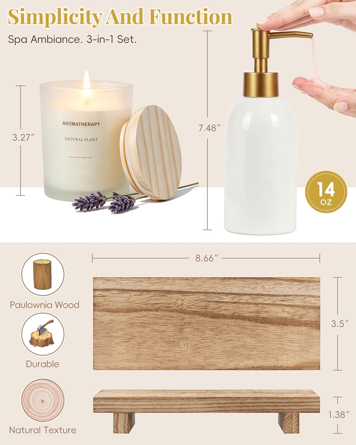 Farmhous Boho Bathroom Decor Organizer