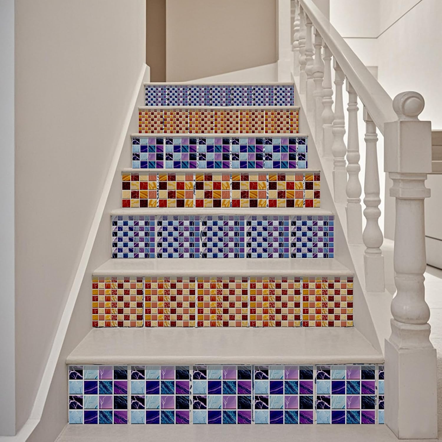 Peel and Stick Mosaic Tile Stickers Waterproof Self / Various Mosaic Style / 4 x 4 / Set of 36