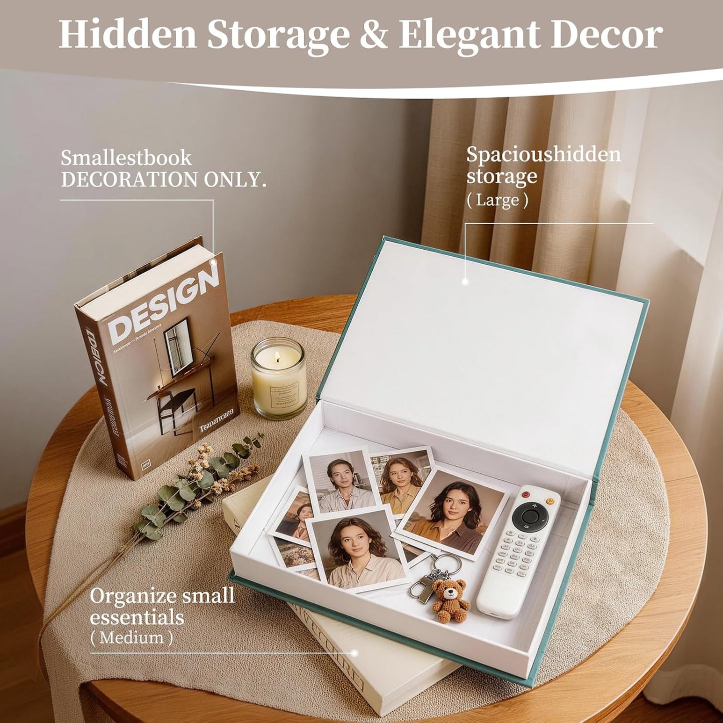 Faux Decorative Books / Light Blue-beige-taupe-white / Set of 4