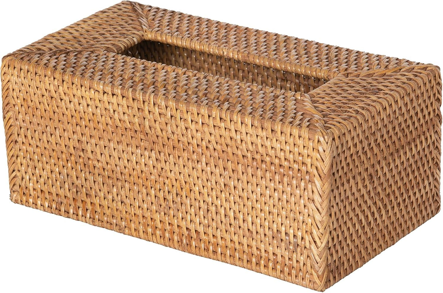 Loma Rectangular Rattan Tissue Box Cover / Brown