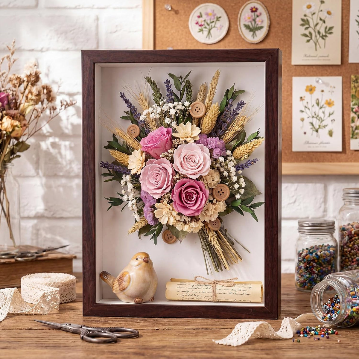 4 Pack 10x12 Shadow Box Frame Display Cases Wood Deep Shadow Box with Soft Felt Back for Memorabilia Wedding Bouquet