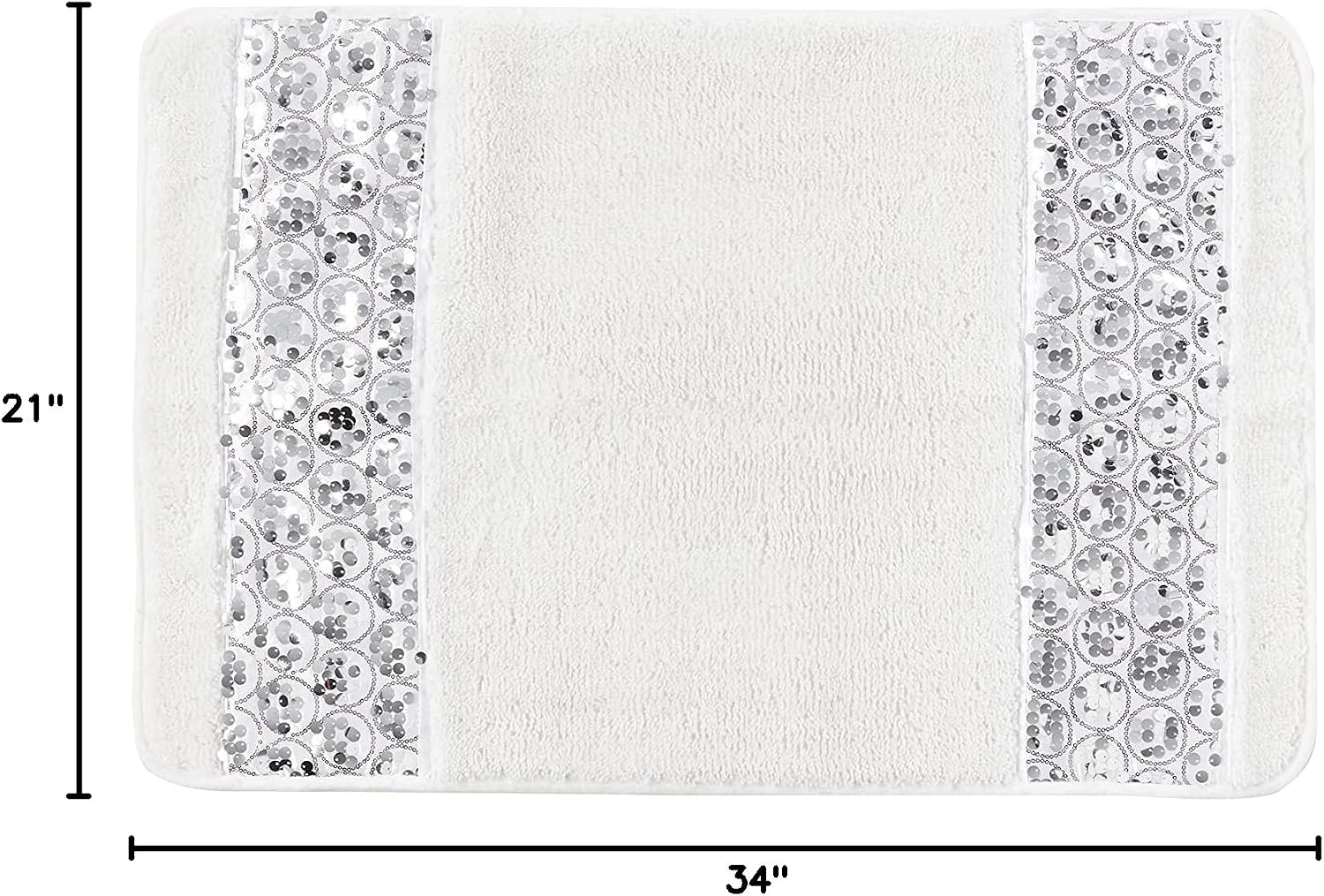 Zahari Home Sinatra Modern Bathroom Rug Classic Luxury Bath Rug Contemporary Decor Stylish Bath Mat for Shower Unique
