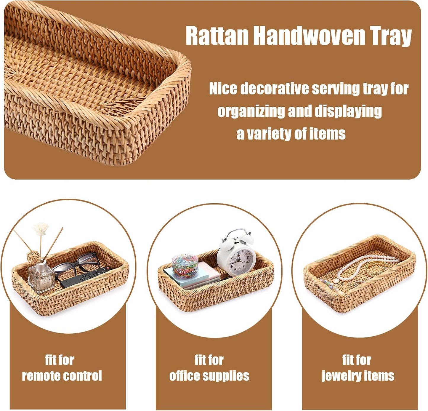 Small Remote Basket / Natural / 10.1 x 6.1 x 1.8