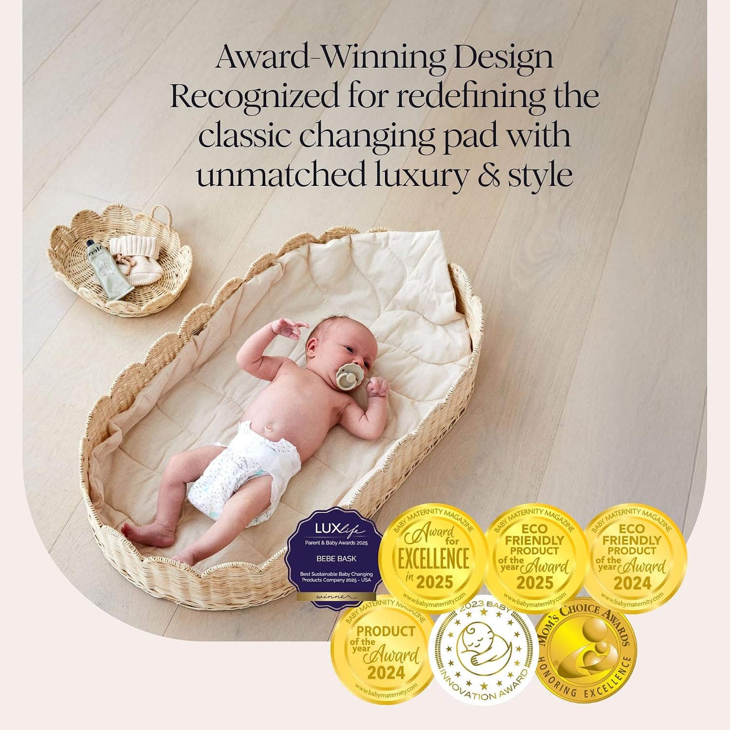 Baby Changing Basket / Natural