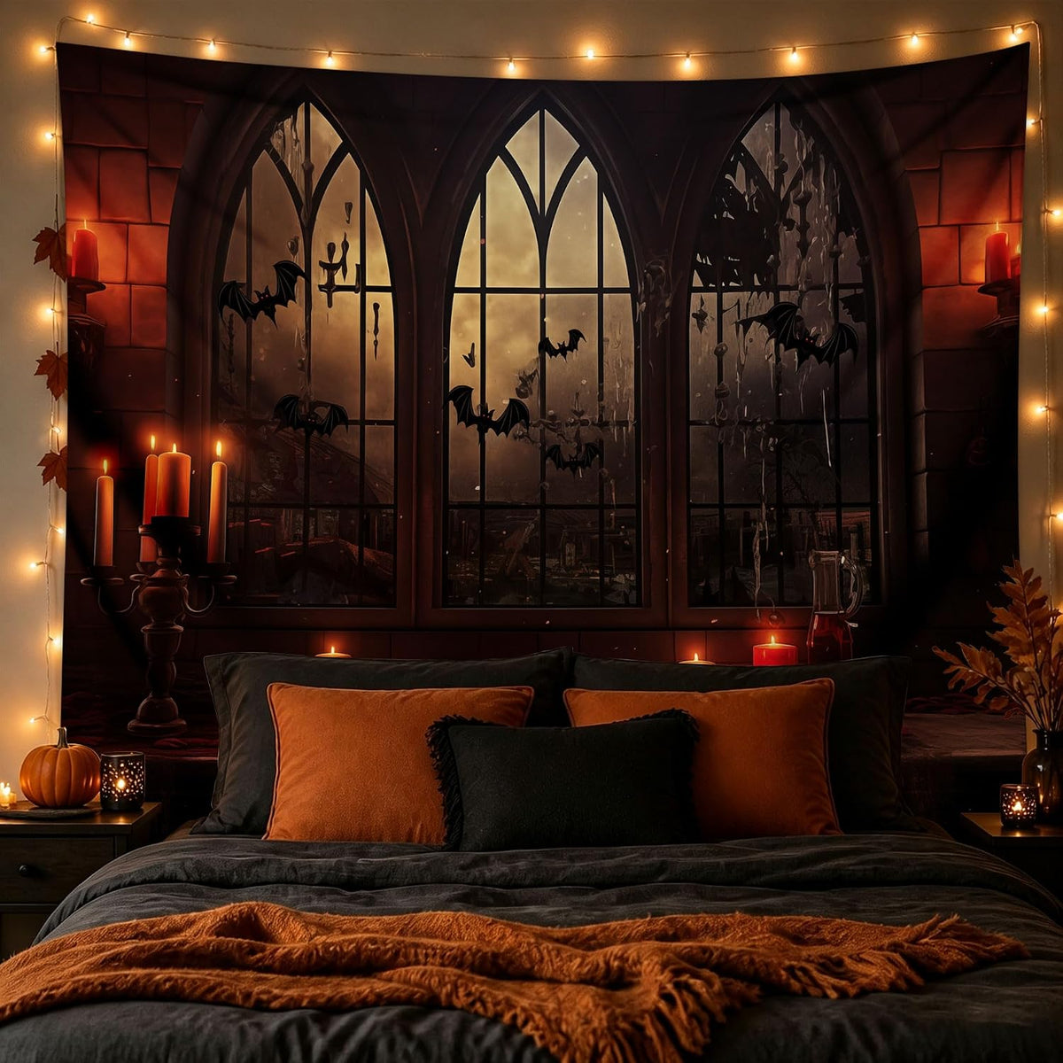 QGHOT Halloween Tapestry Wall Hanging 90.6"x70.9"