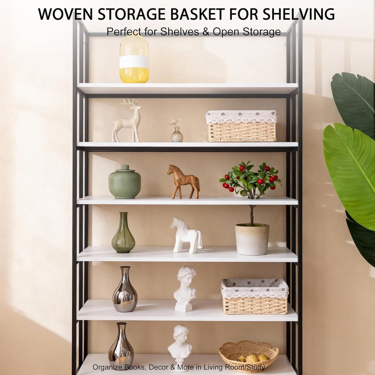 Handmade Woven Paper Rope Storage Baskets / Beige / Set of 4
