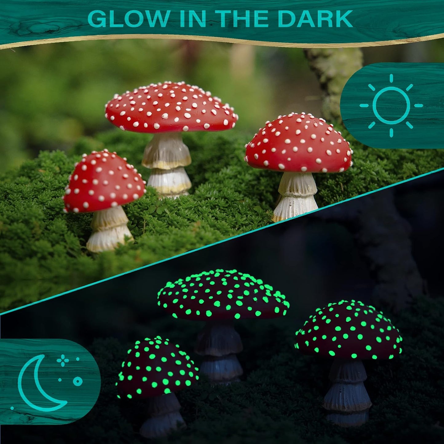 Mini Mushroom Figurines / Fairy Garden Miniatures