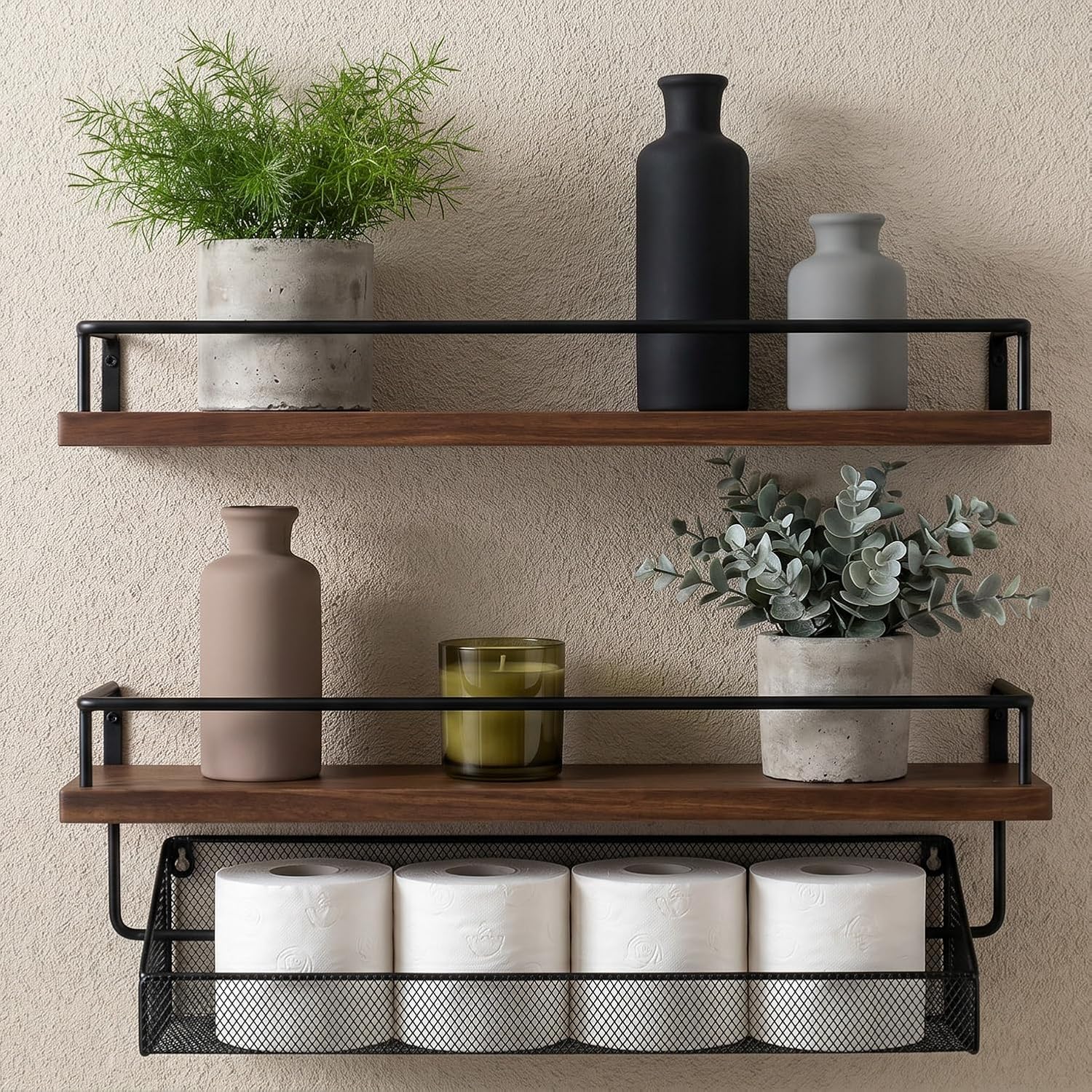Ceramic Vase / Black Mix Set - Gray#2 / Set of 3