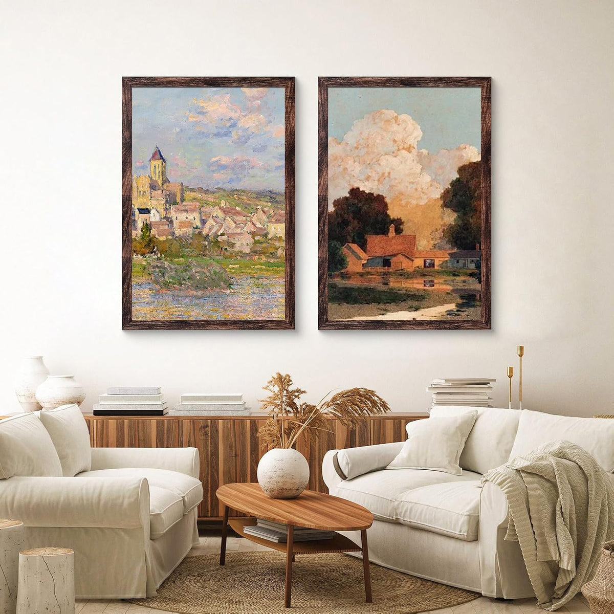 BESCRCL 24x36 Poster Frame Display 24 x 36 inches, Photo Frames for Wall Hanging, Engineered Wood, Brown, 1 Pack