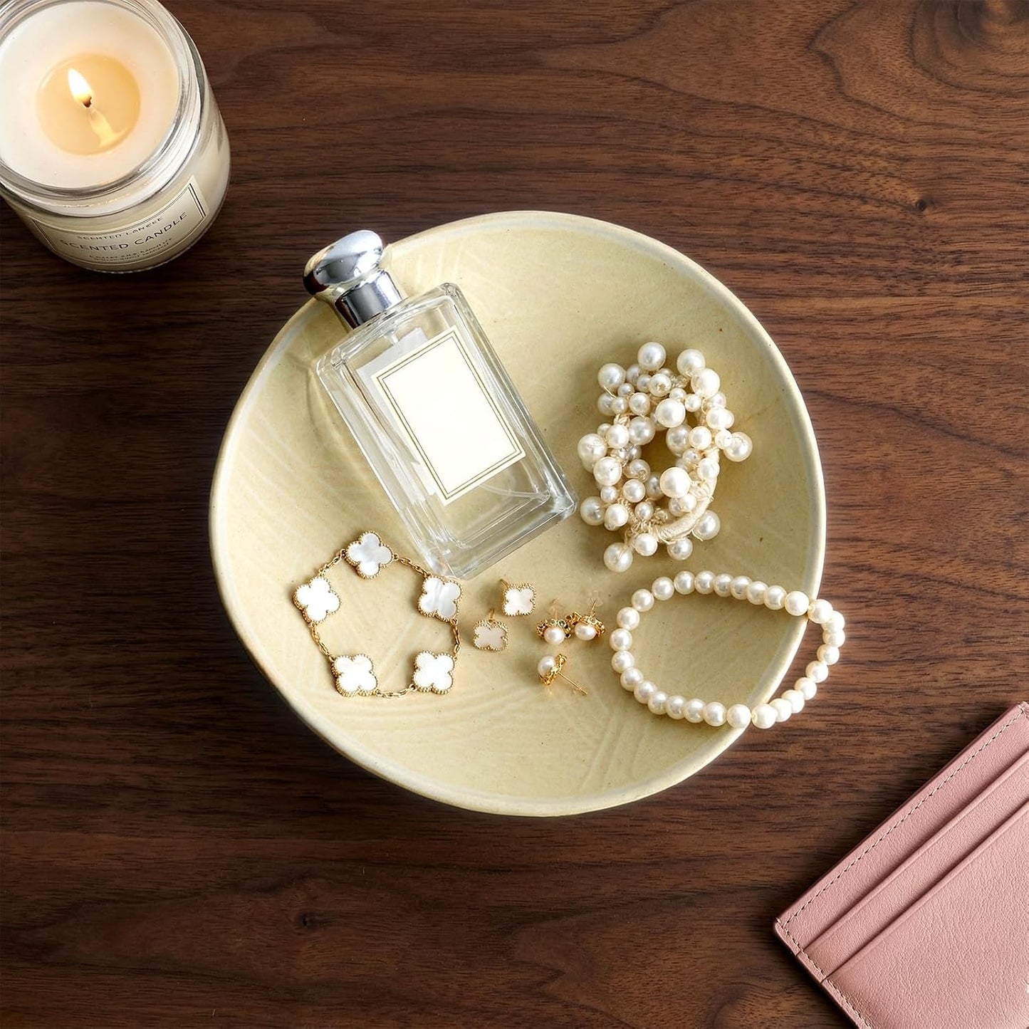 Ceramic Candle / Sand Holder / 8 Inch / Set of 2