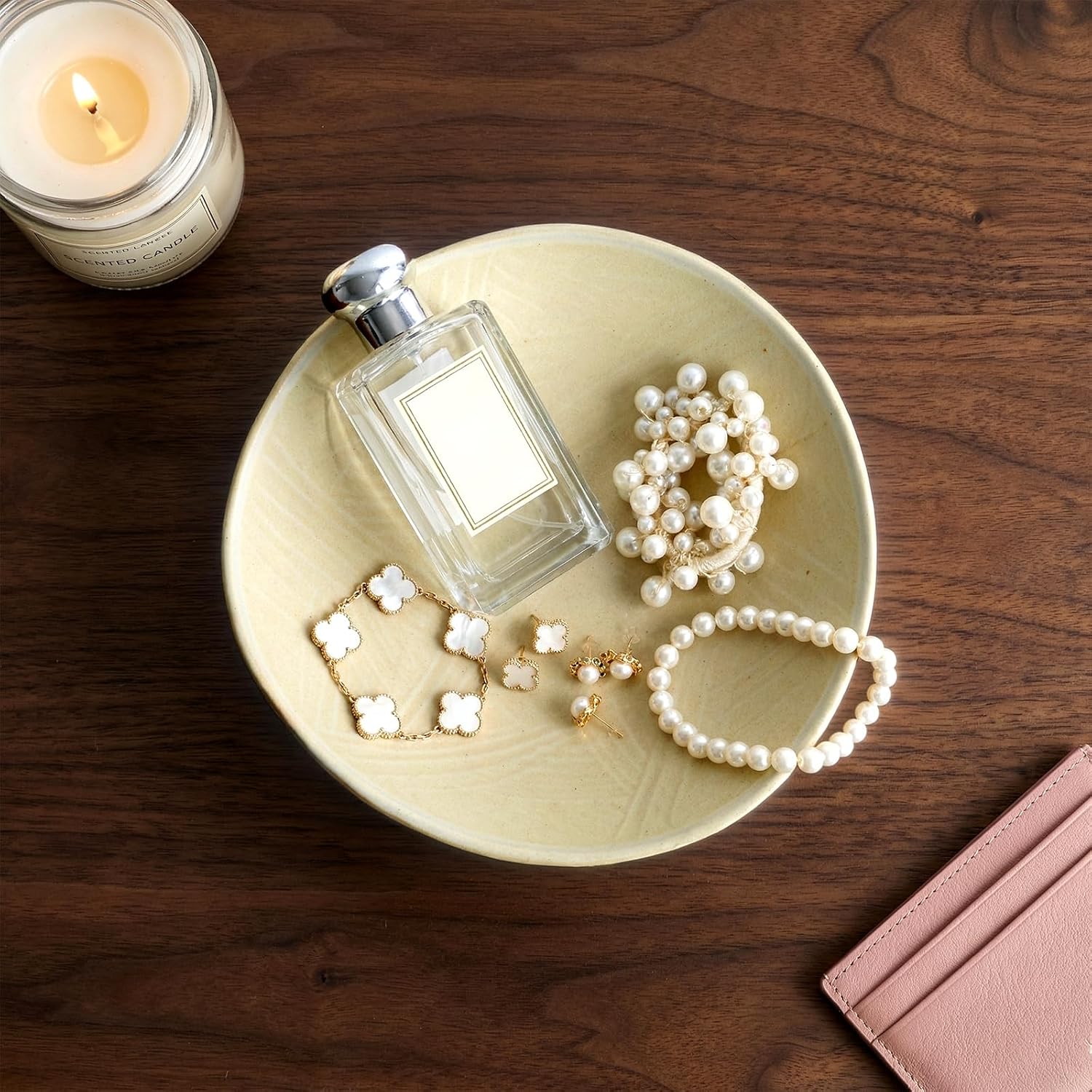 Ceramic Candle / Sand Holder / 8 Inch / Set of 2