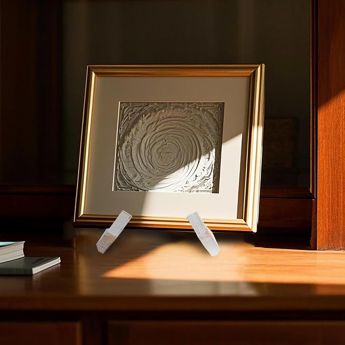 Picture Frame Holder Wooden / 2P White / 6.5 Inch