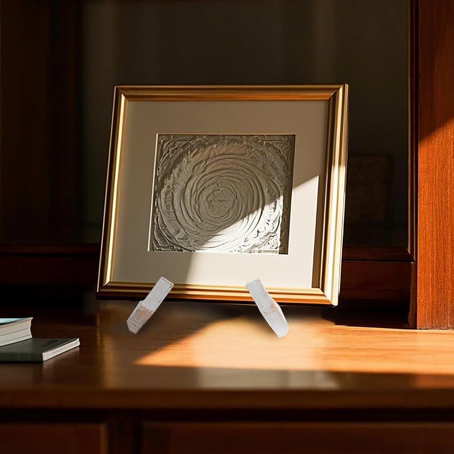 Picture Frame Holder Wooden / 2P White / 6.5 Inch