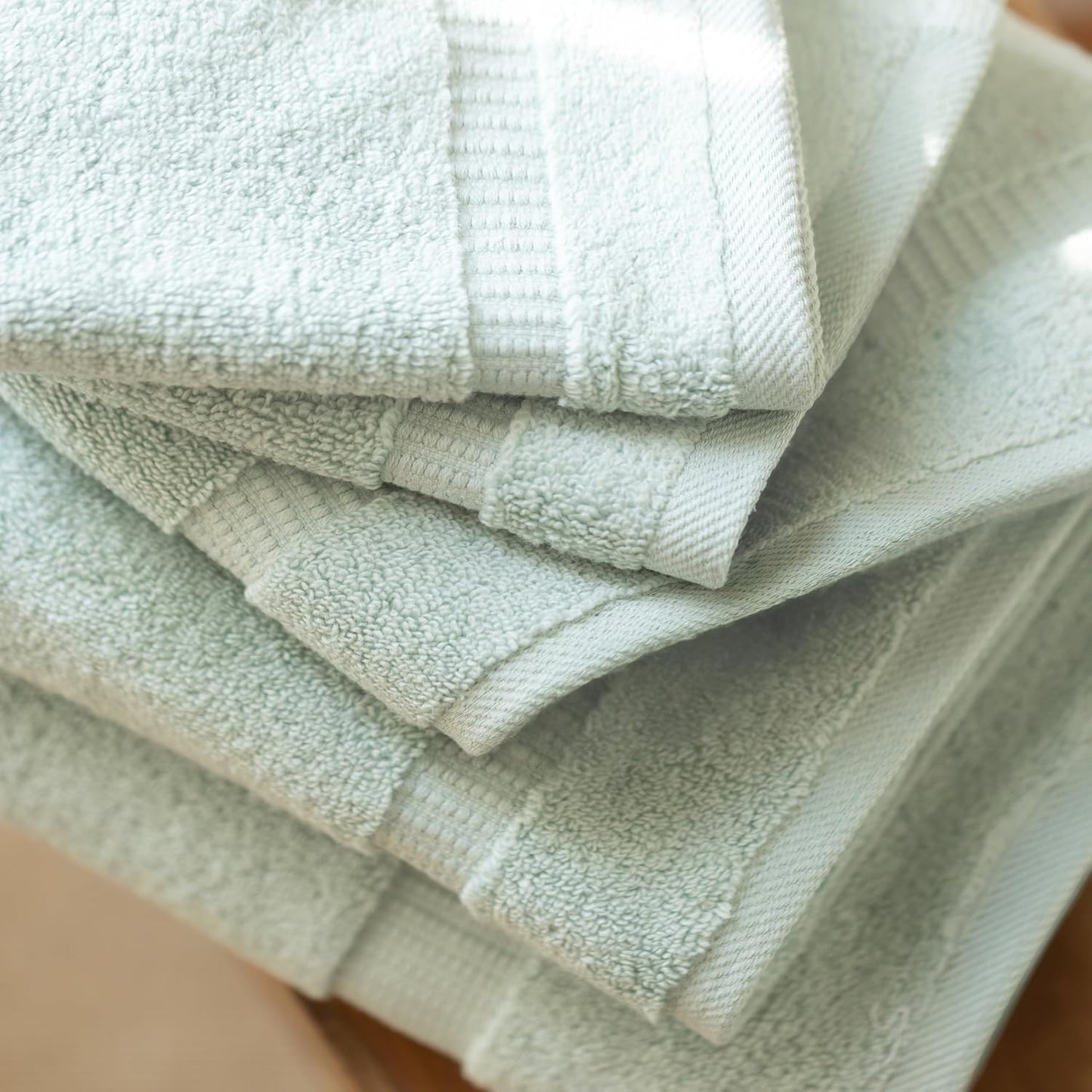 SALBAKOS 100% Turkish Cotton Bathroom Towel Set of 6-Piece, Seafoam Green | 630 Gsm Thick Super Soft Highly Absorbent 2