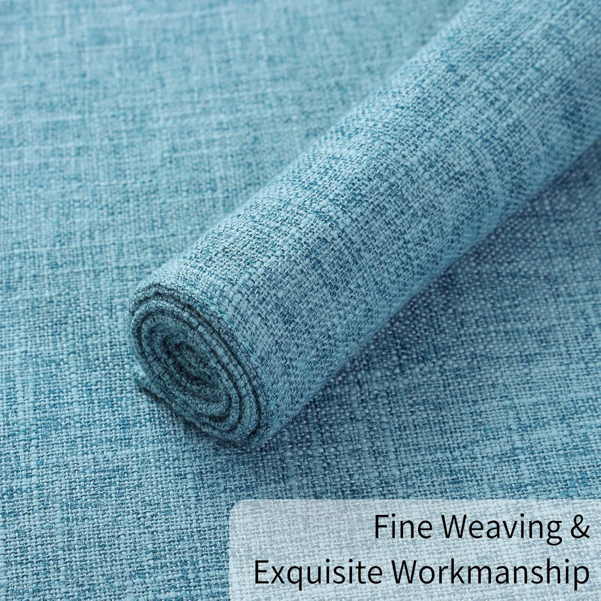 Homaxy Cloths Placemats for Dining Table Set of 8, 13" x 19", Aqua | Heat Resistant, Washable, Cotton Linen Blend Table