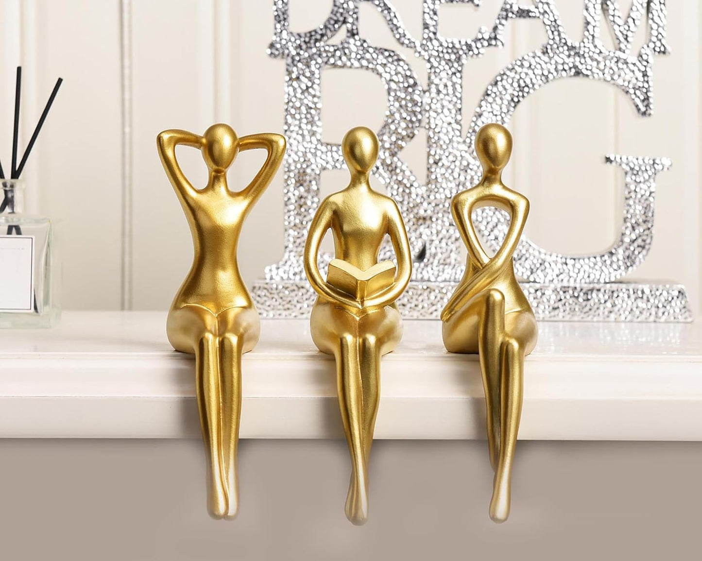 Abstract Statue Ornament Office Decor Modern Home Decor / Gold