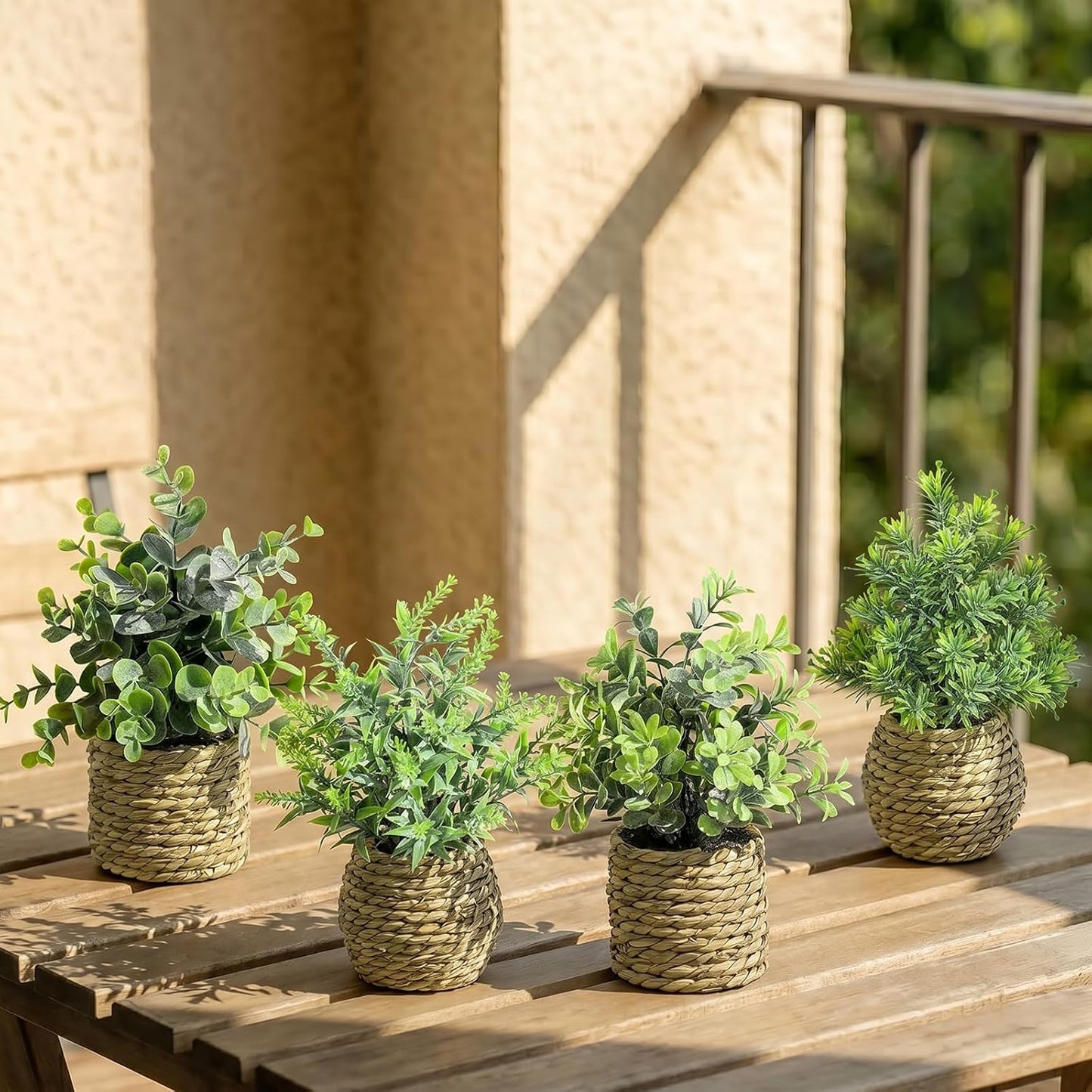 Artificial Plants / Seagrass Handwoven Planters / 9 Inch