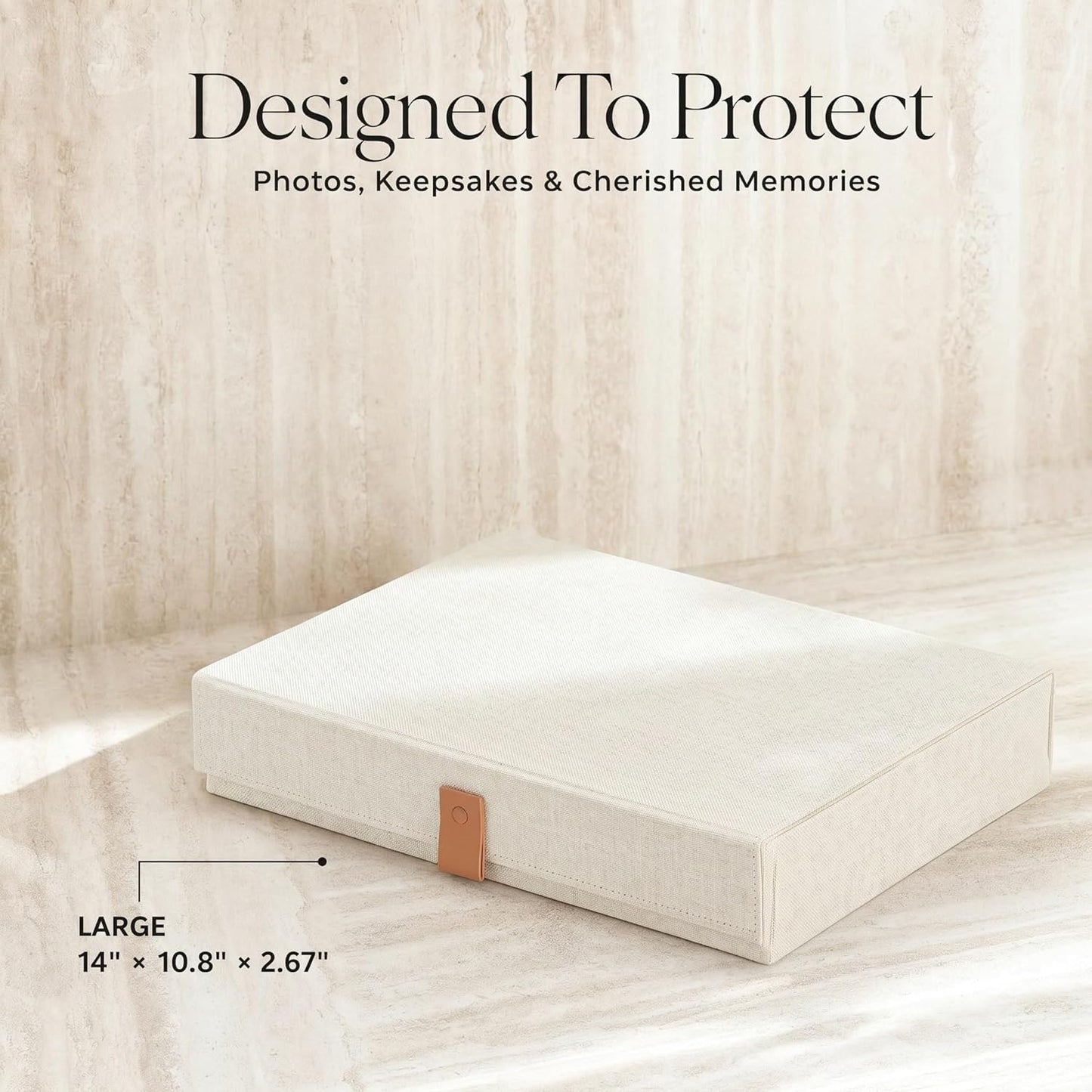 A Linen Organizer to Safely Store Your Pictures / Large / Ivory
