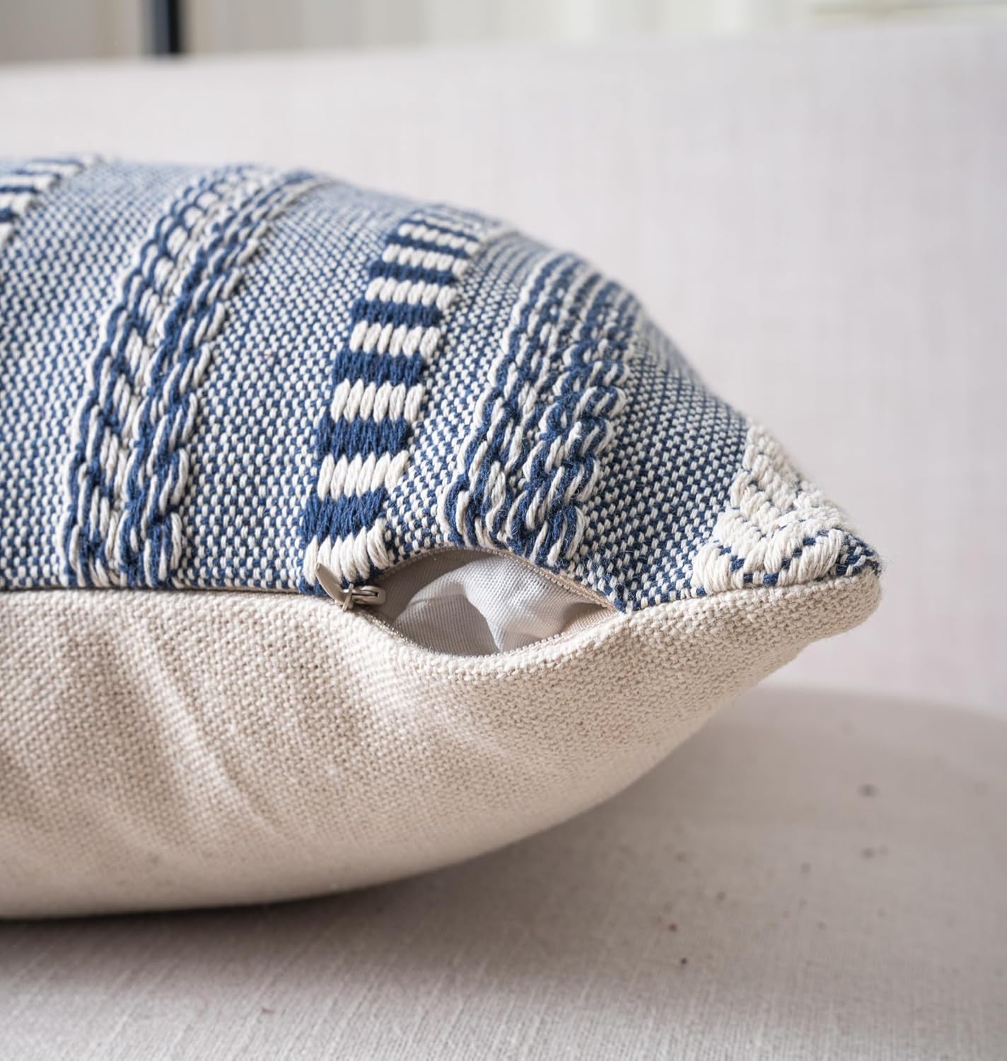 Boho Throw Pillow Covers / Navy Blue / 18 x 18 / Set of 2