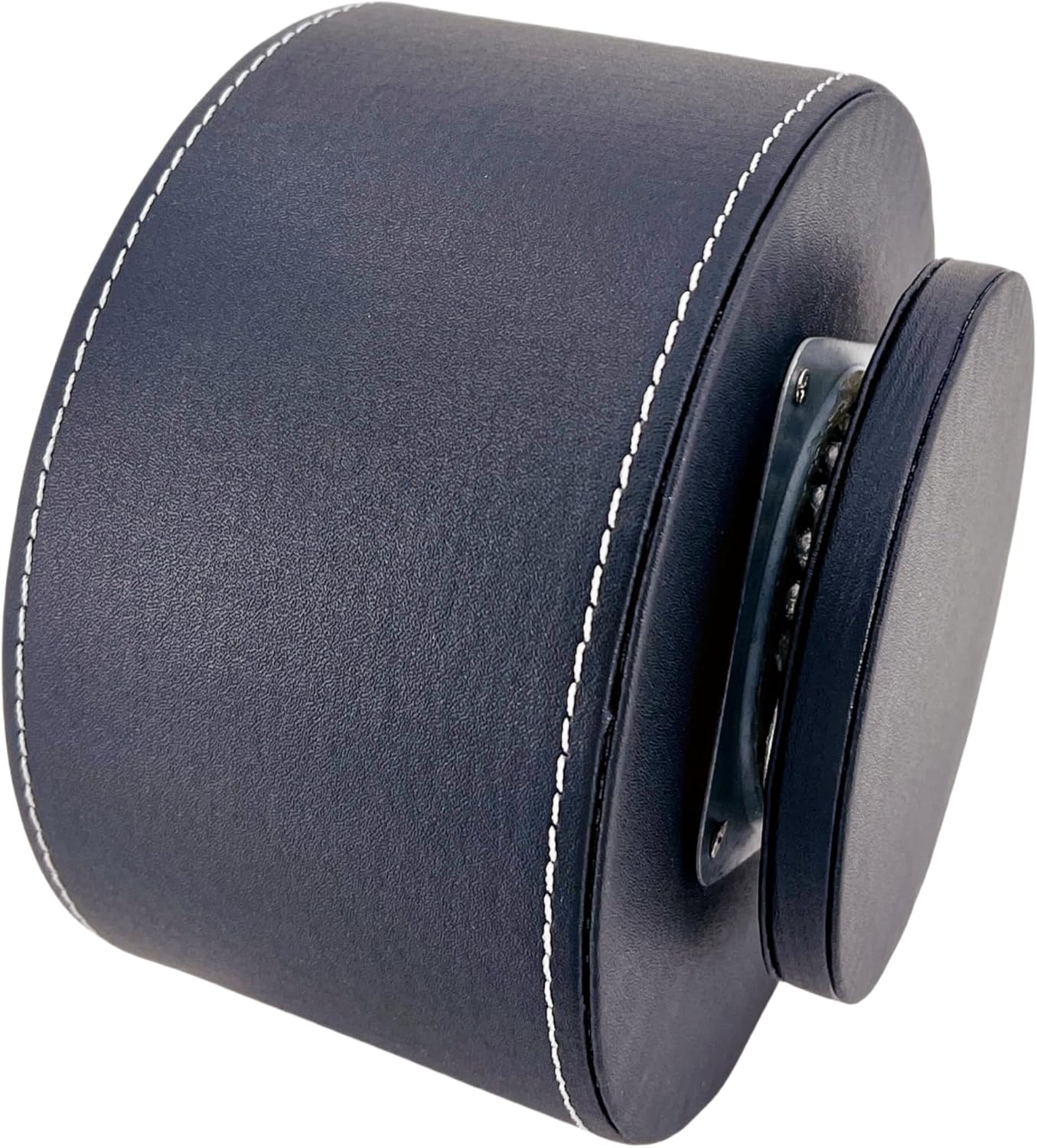 PU Leather Round TV Remote Control Holder / Black