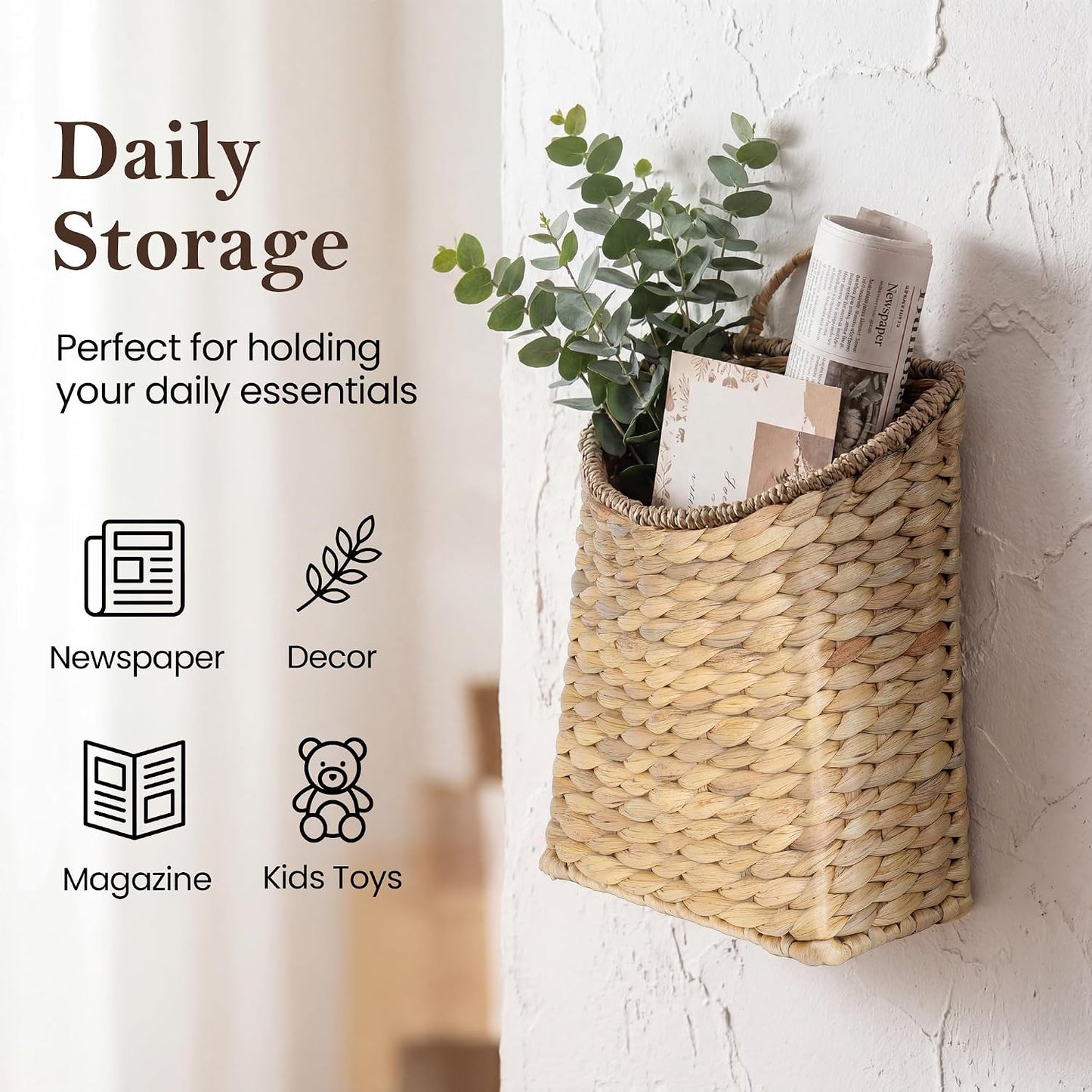 Woven Hanging Basket / Natural