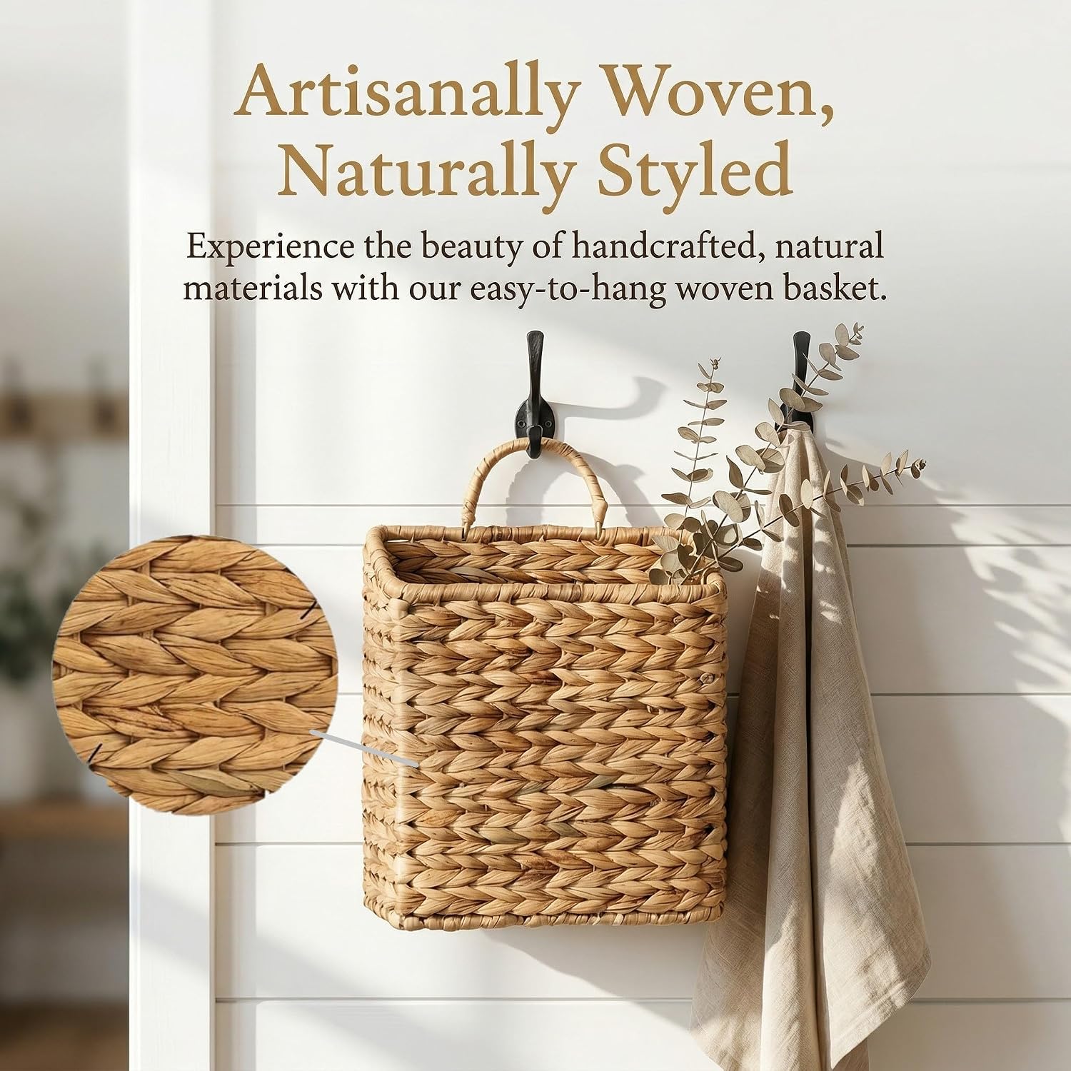 Wall Baskets / Hanging Storage Baskets / 12.20 x 5.71 x 12.01 / Set of 2
