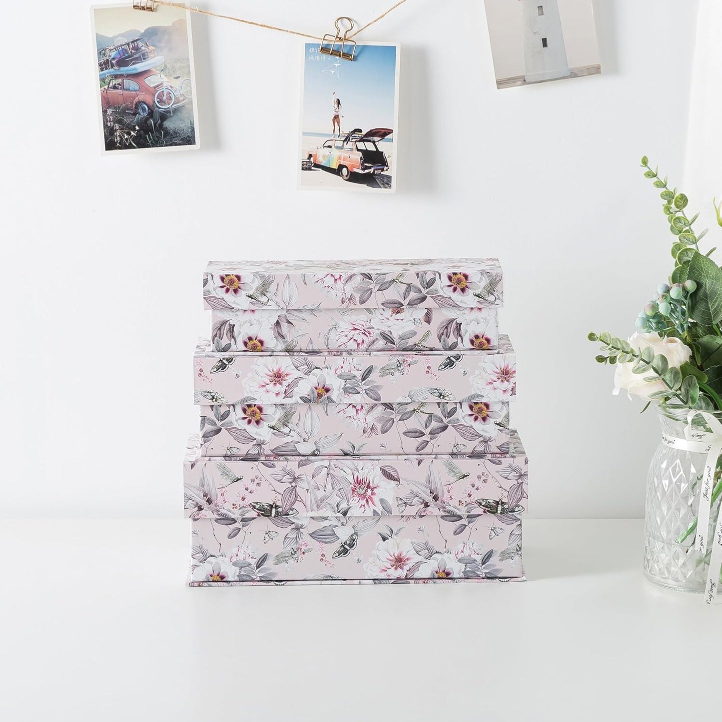 Memory Keepsake Boxes / Blush Whisper / Set of 3