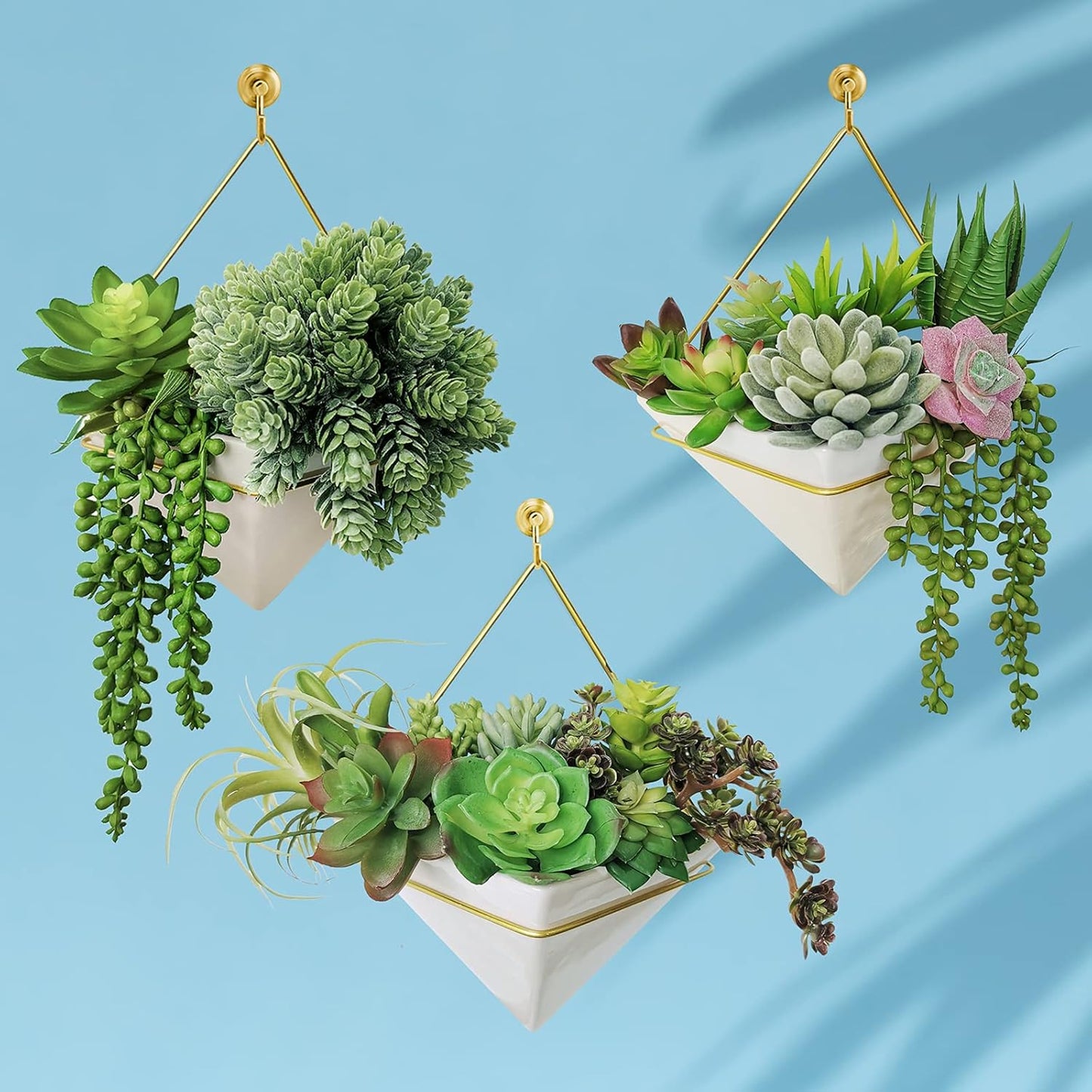 Bulk Artificial Succulents Plants Unpotted Small Aloe Hanging String of Pearls / Green / Set of 22