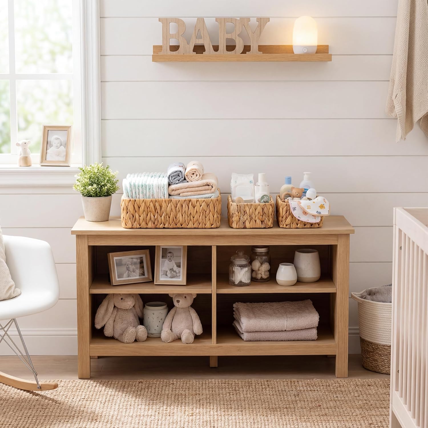 Small Wicker Baskets / 2 x 7 / Narural / Set of 3