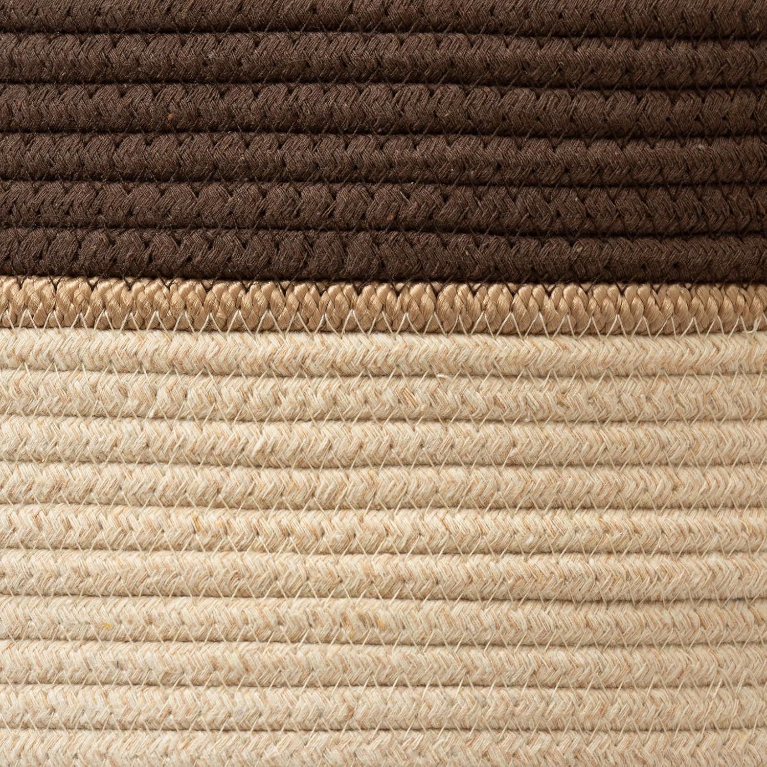 Woven Basket Rope Storage Baskets / Oatmeal / M